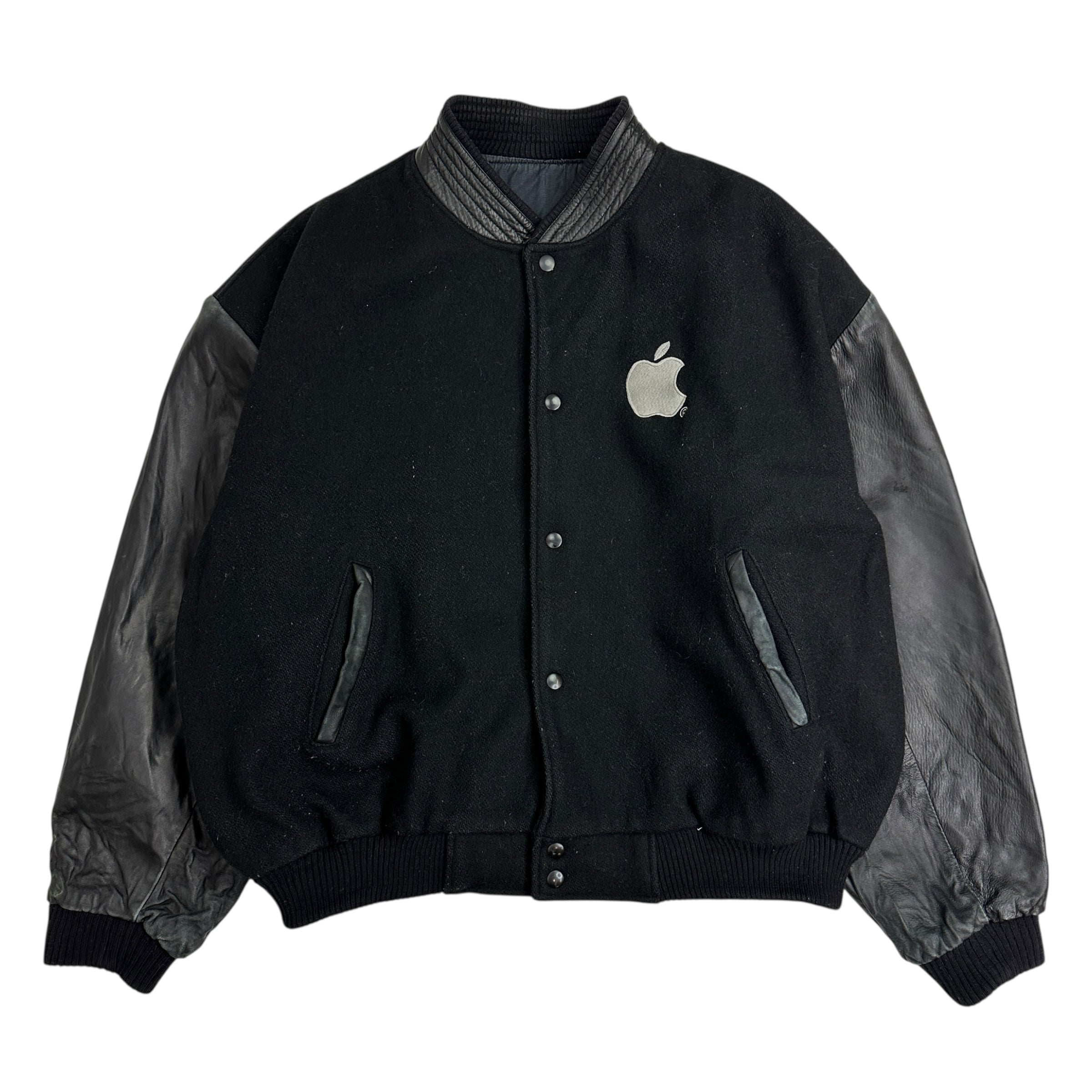 Vintage Apple Macintosh Varsity Jacket Black