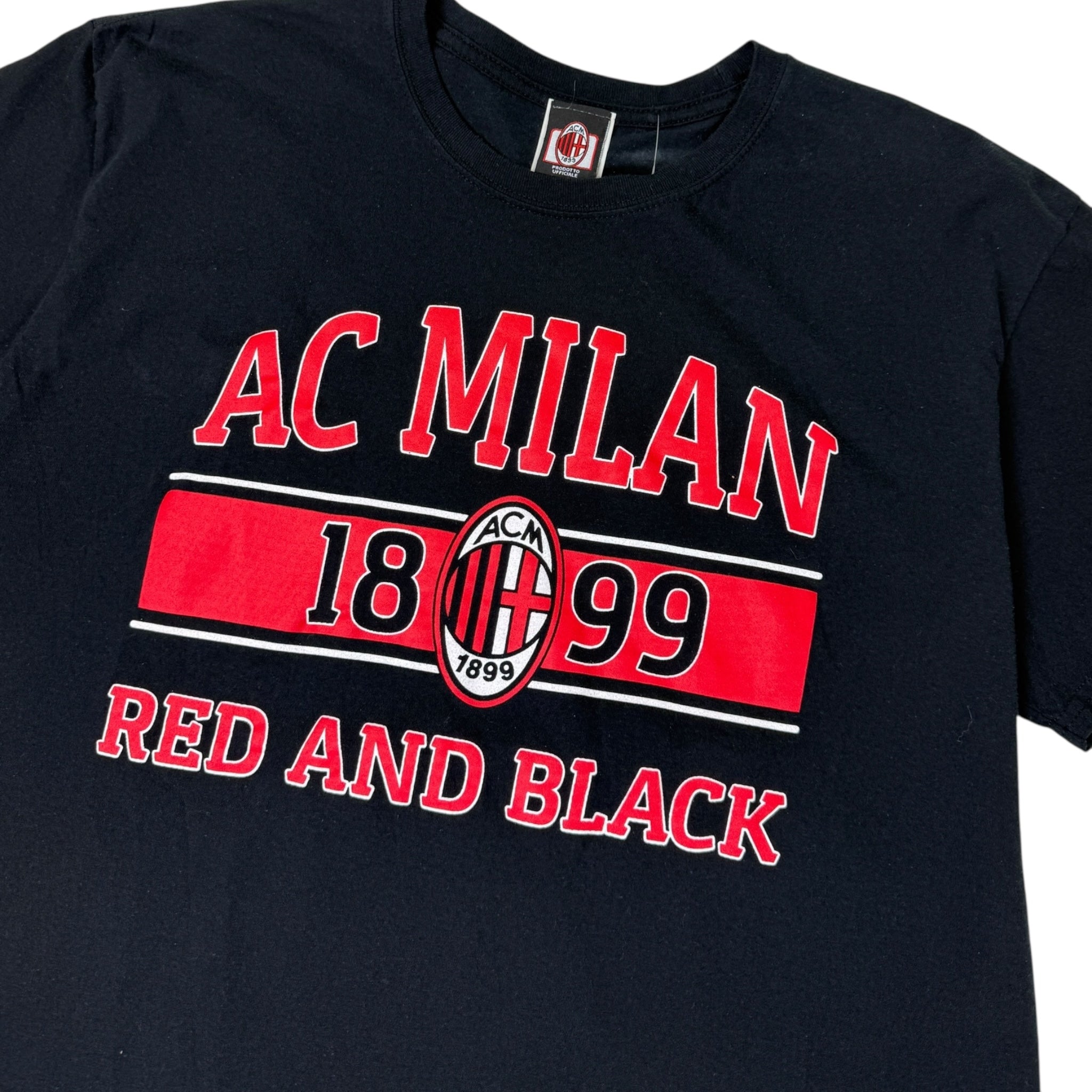 2000s AC Milan Red & Black T-Shirt