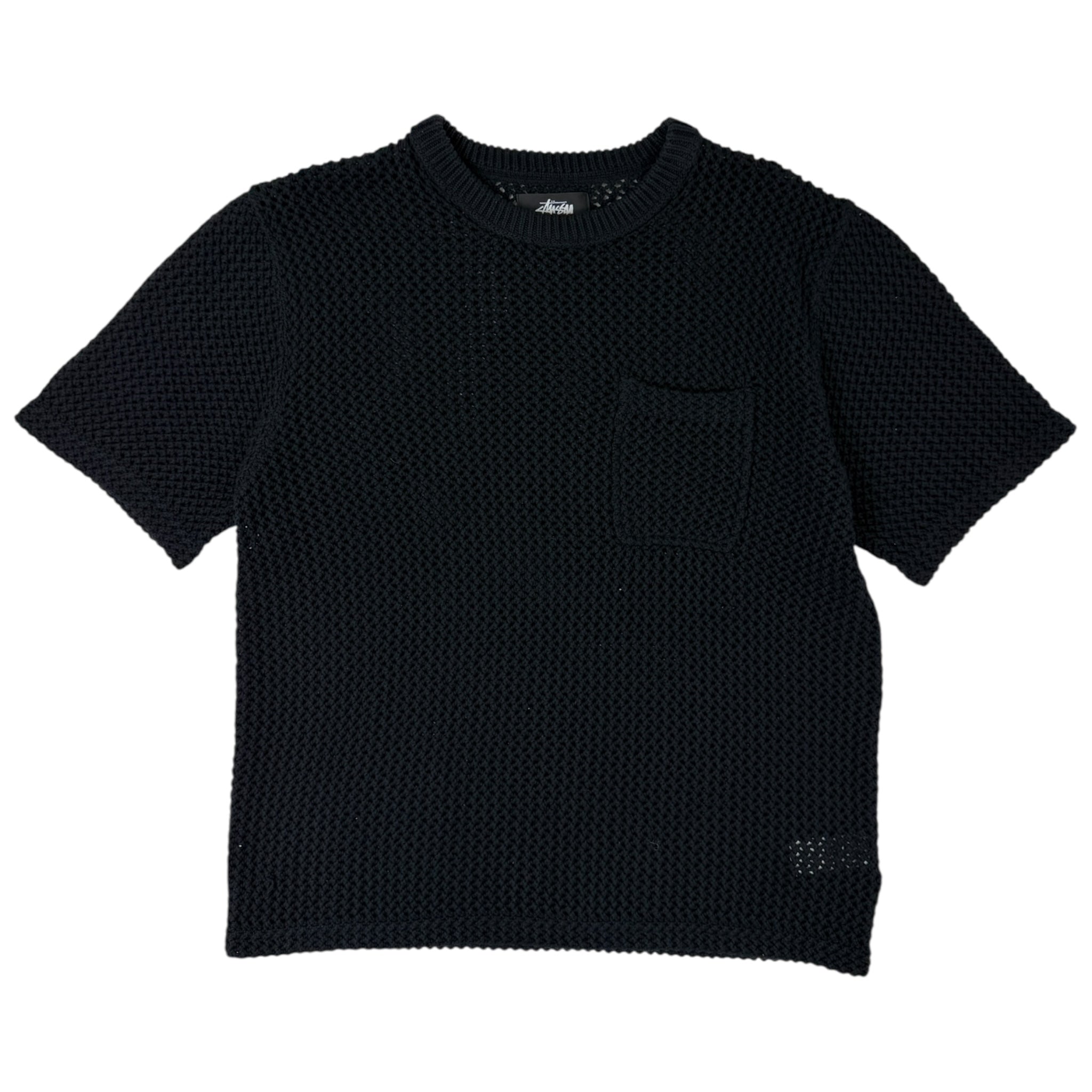 Stussy Loose Knit T-Shirt Black