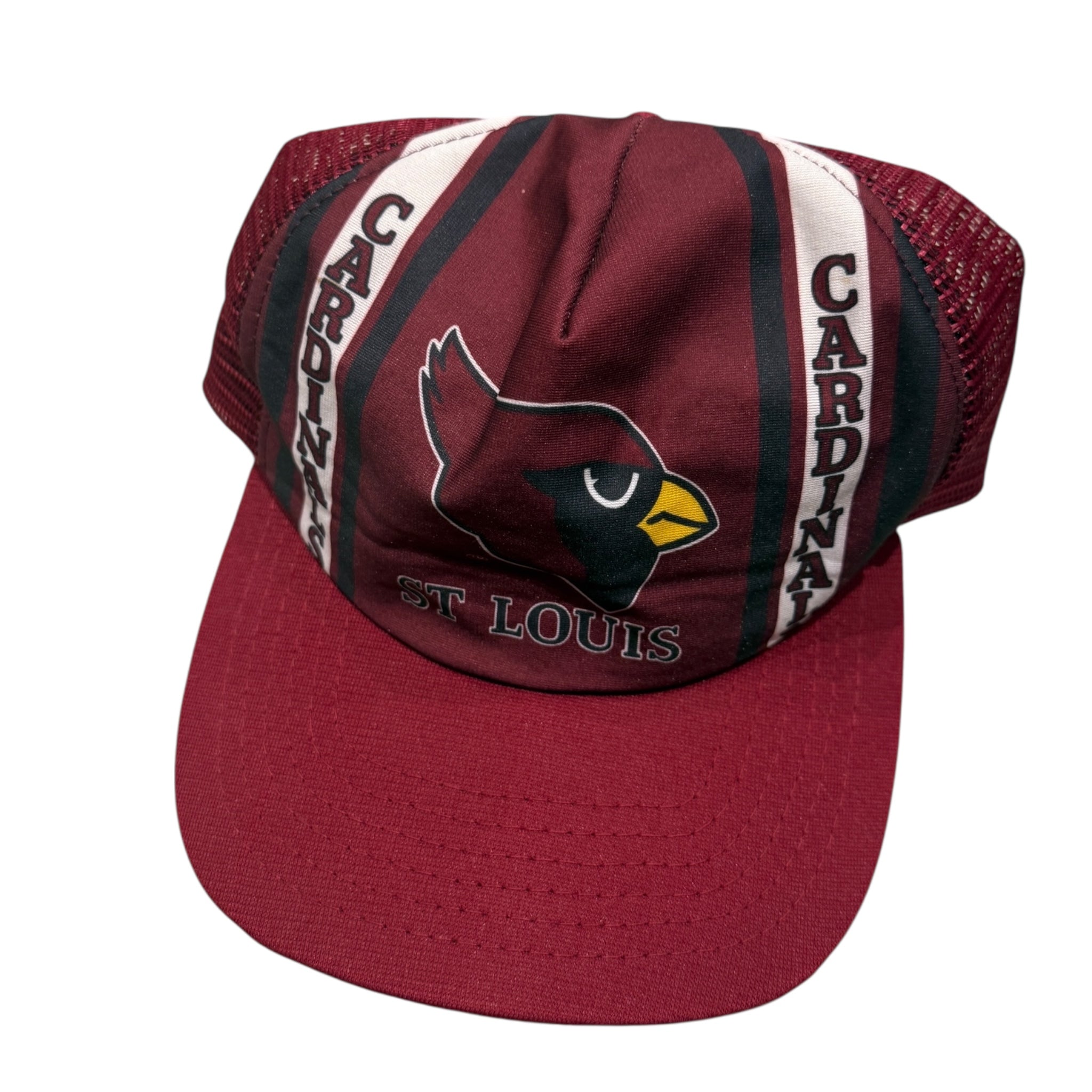 Vintage St Louis Cardinals New Era Trucker Hat Burgundy