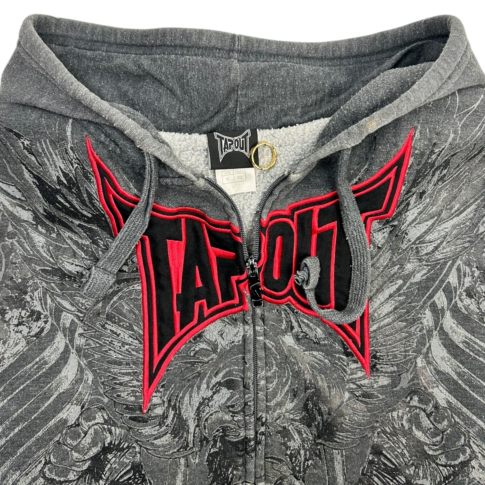 Y2K Tapout Cyber Goth Zip Up Sweater