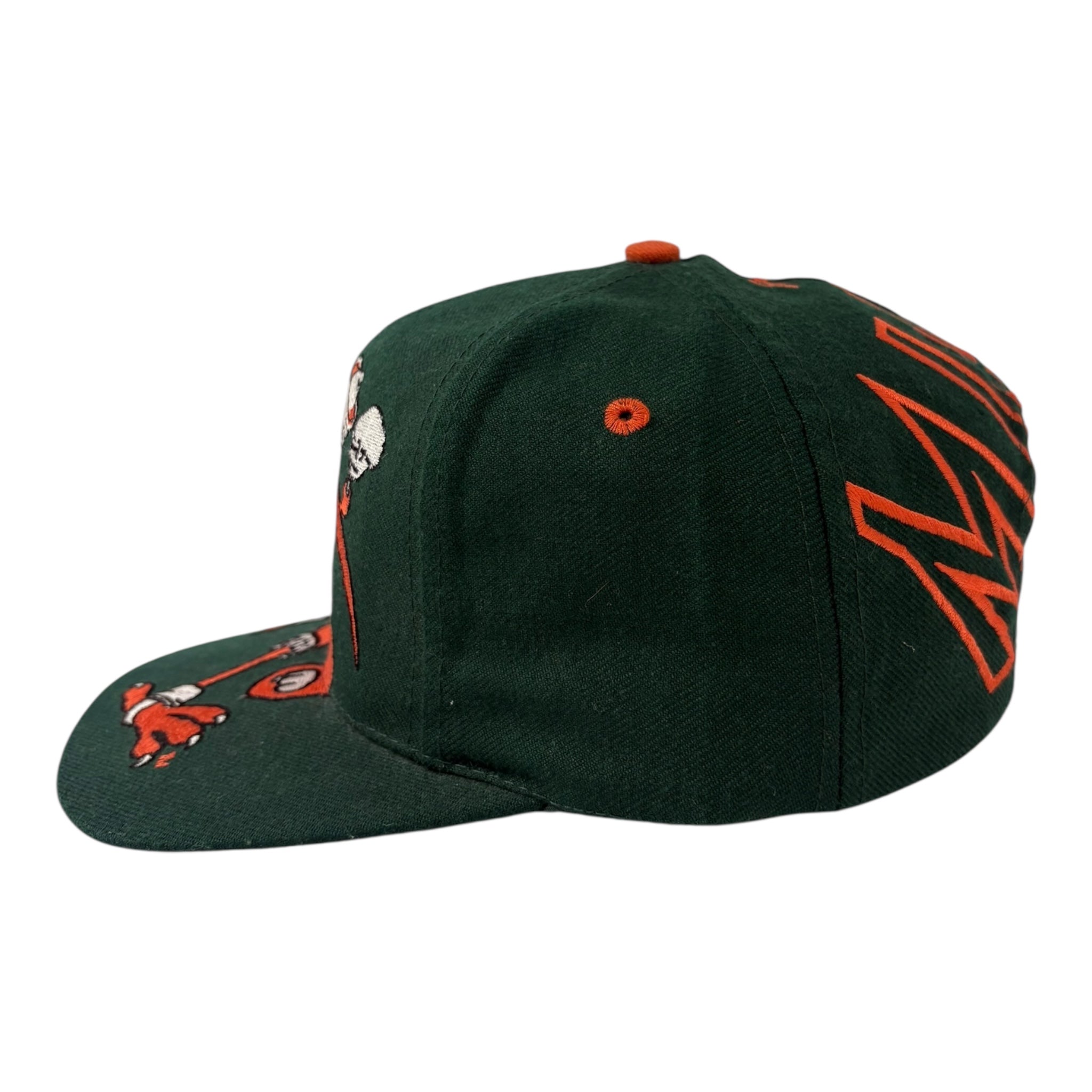 Vintage Miami Hurricanes Sebastian The Ibis Big Logo Hat