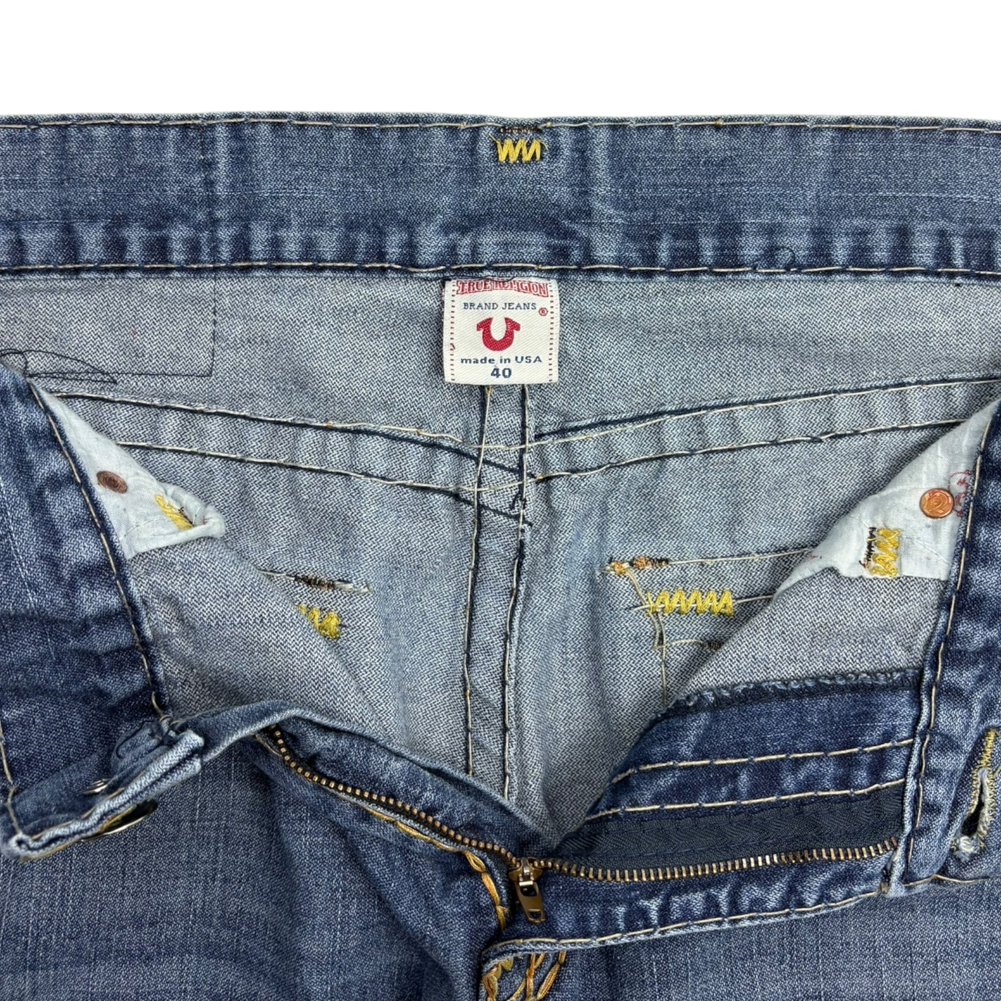 Vintage Y2K True Religion Billy Super T Mid Wash Denim