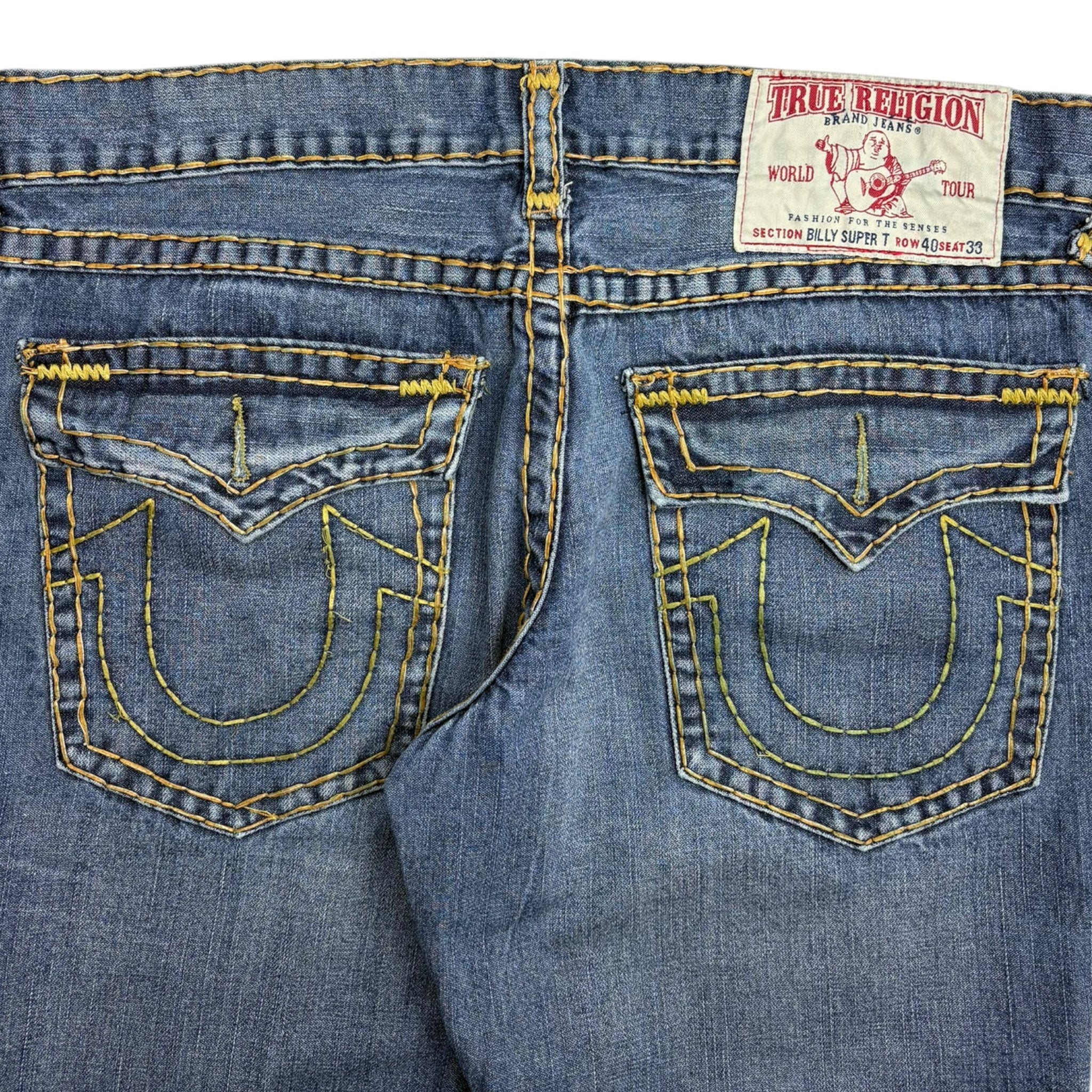 Vintage Y2K True Religion Billy Super T Mid Wash Denim