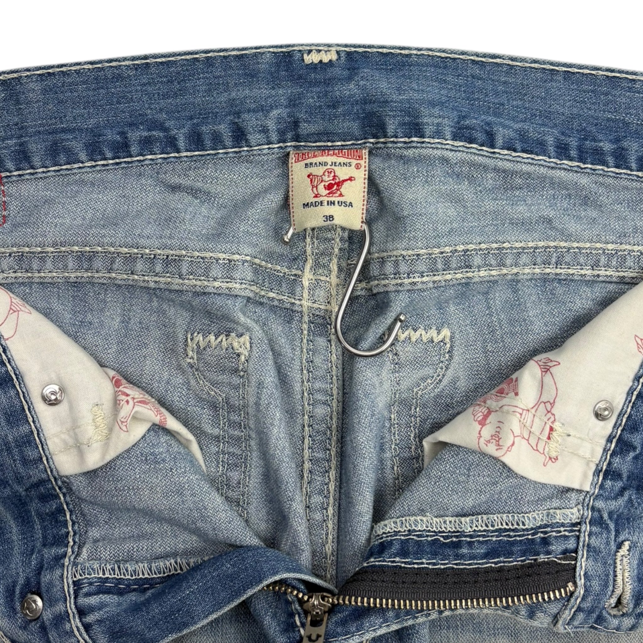 Vintage Y2K True Religion Light Wash Faded Denim