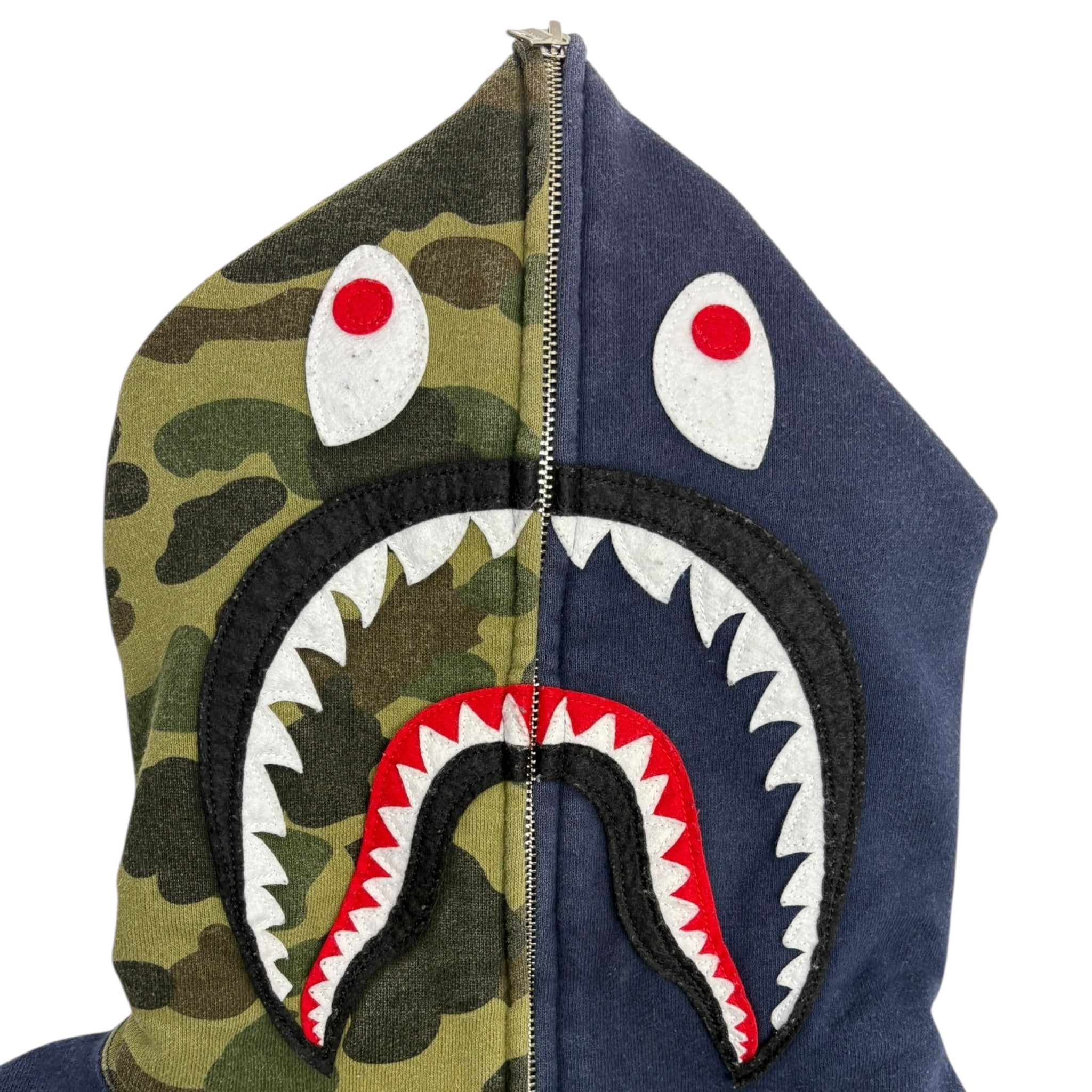 Bape 1st Shark Full Zip Hoodie Navy