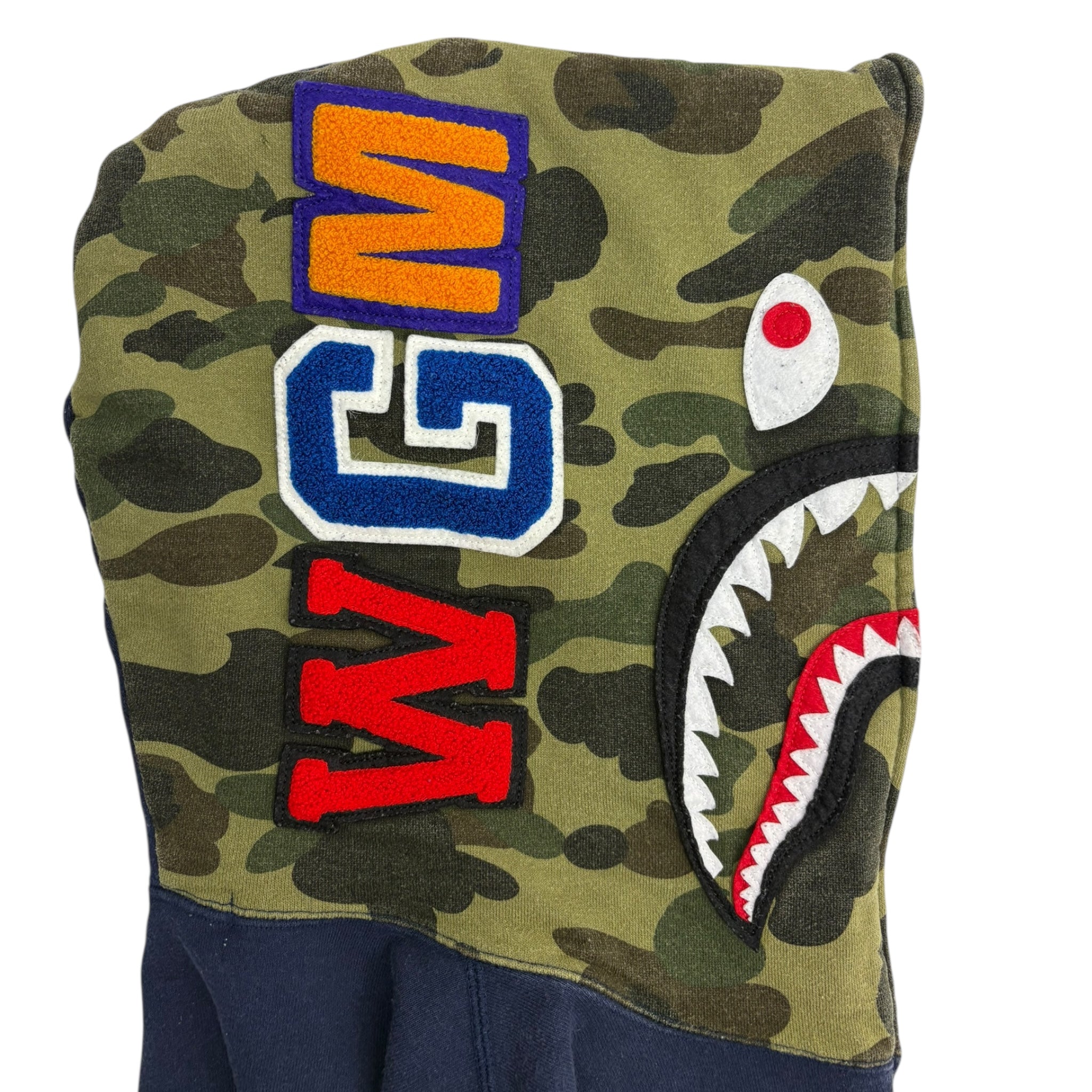 Bape 1st Shark Full Zip Hoodie Navy