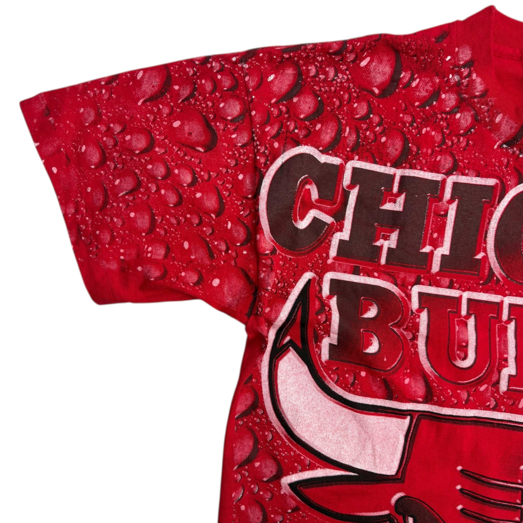 Vintage Chicago Bulls Water Print T-Shirt
