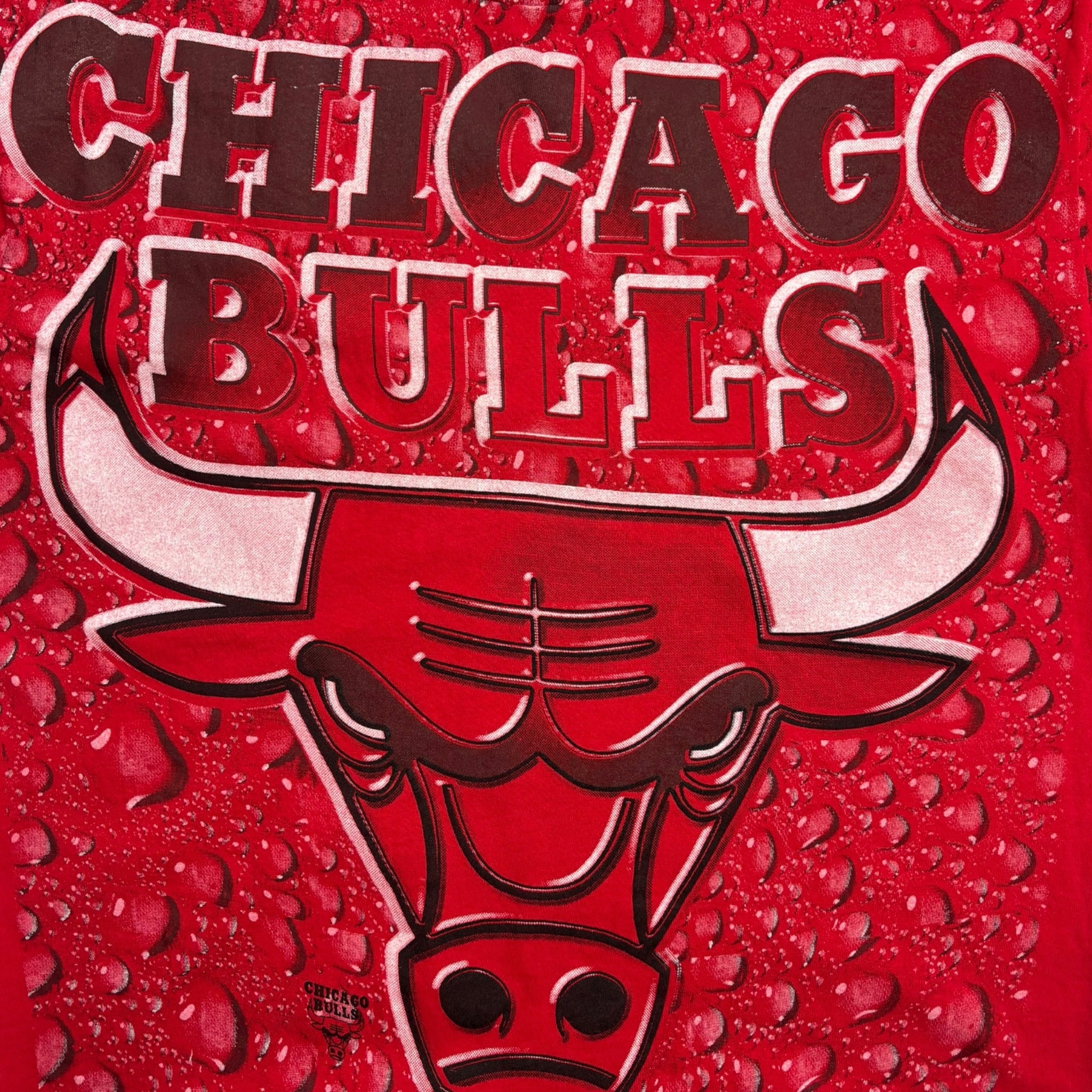 Vintage Chicago Bulls Water Print T-Shirt