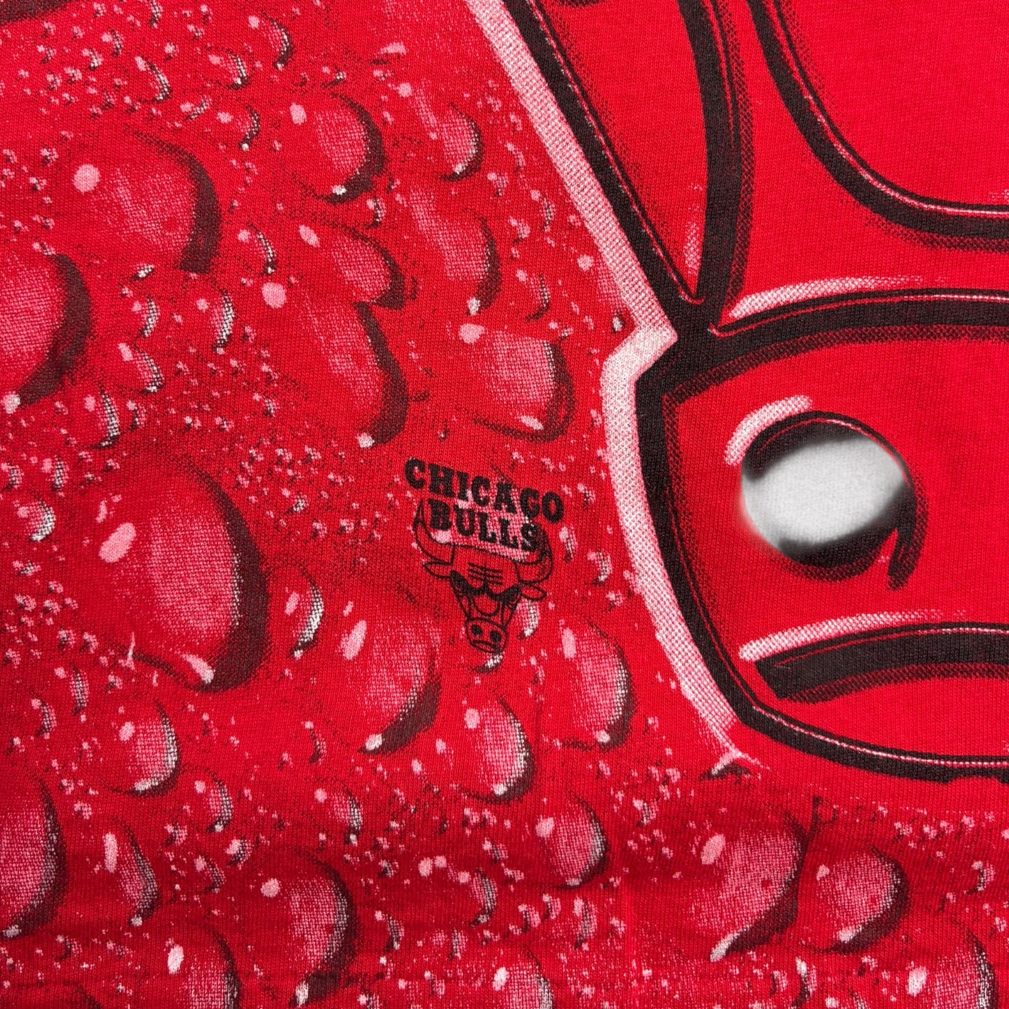 Vintage Chicago Bulls Water Print T-Shirt