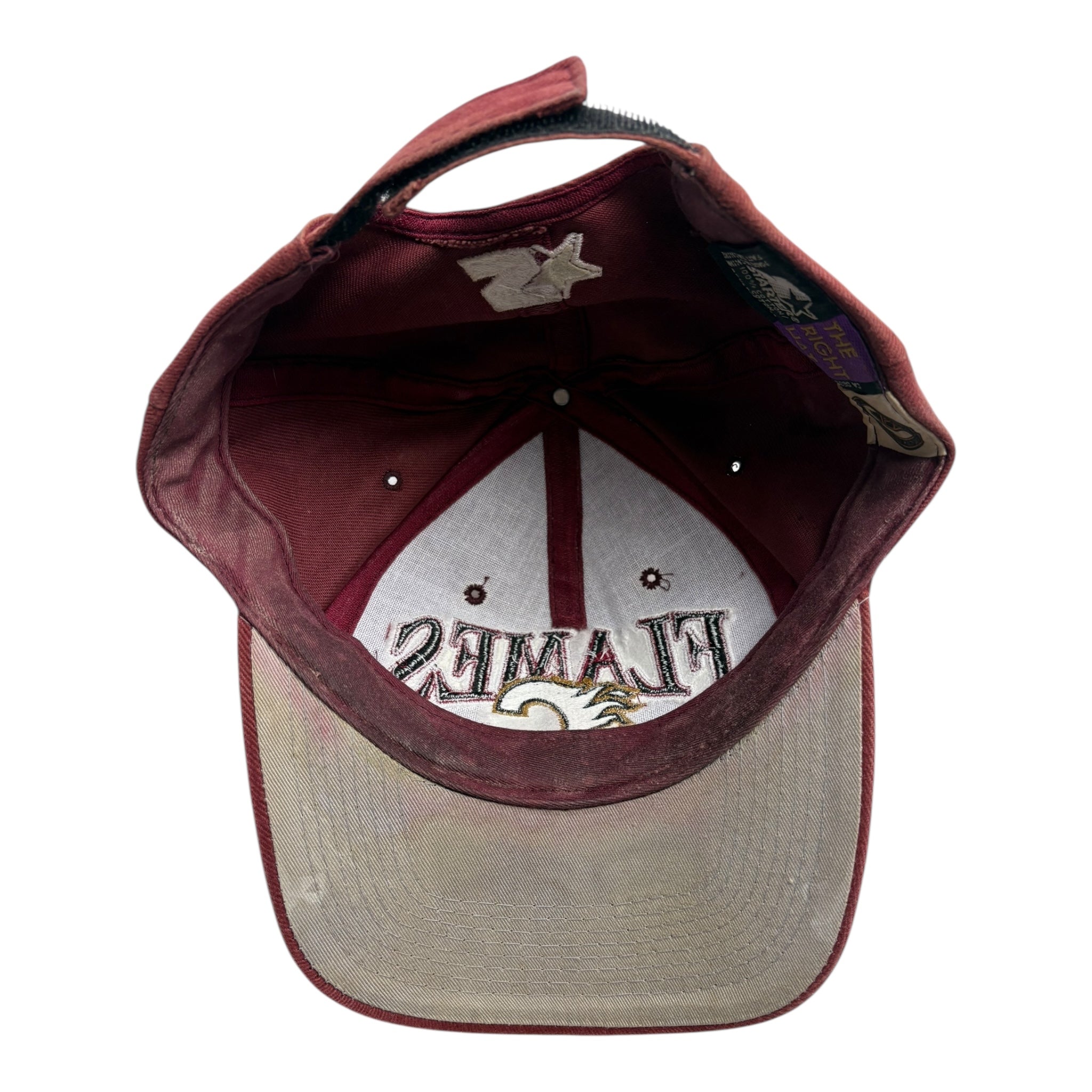 Vintage Calgary Flames Arc Spellout Faded Hat
