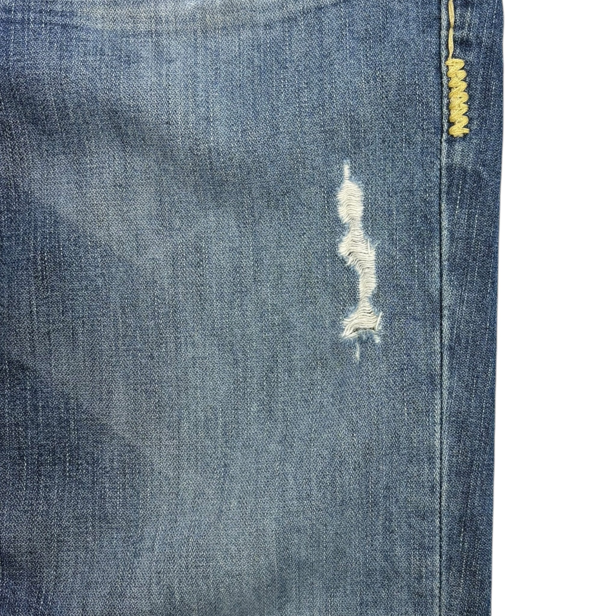 Vintage True Religion Bobby Super T Yellow Stitch Medium Wash Denim