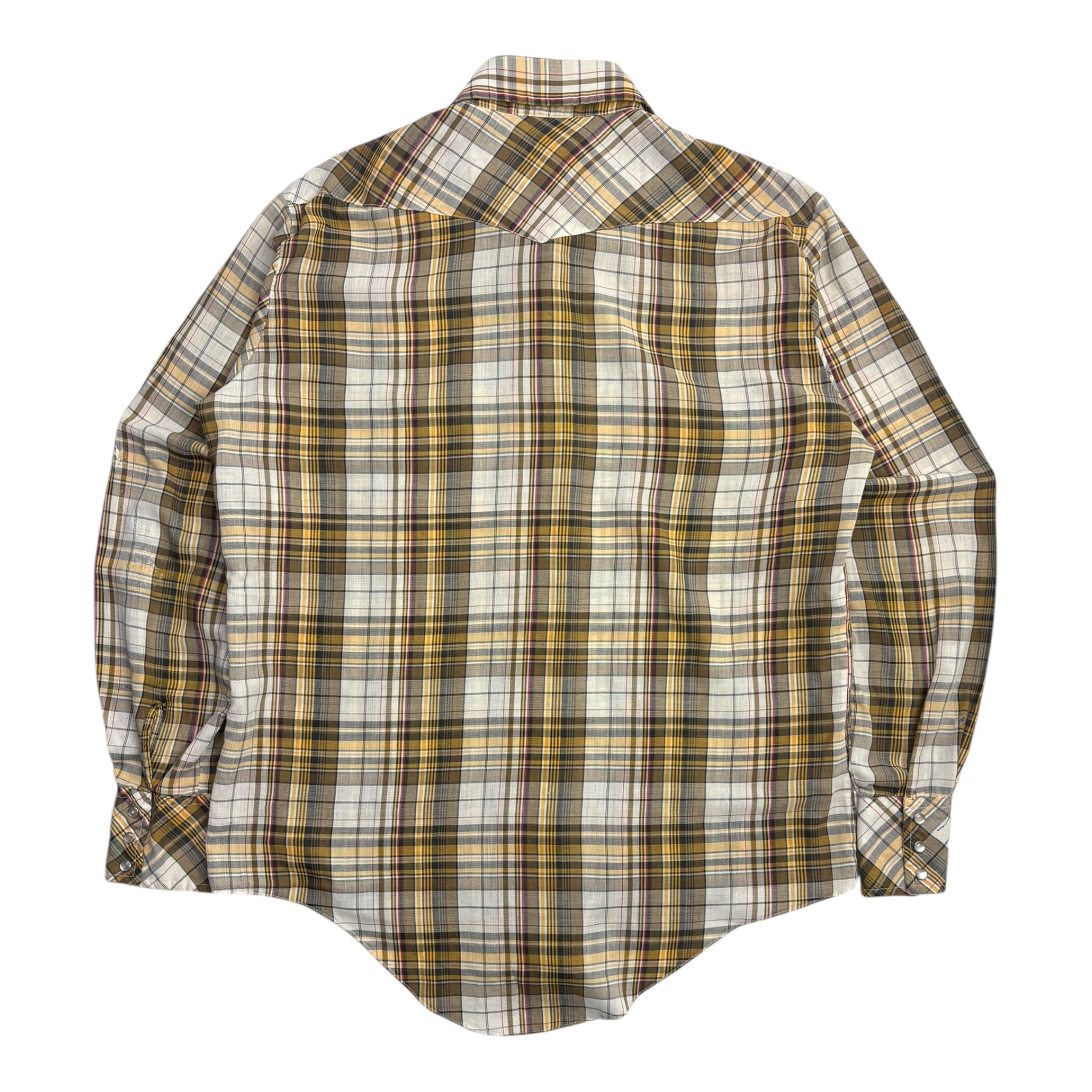 Vintage Sun Valley Western Pearl Snap Yellow/Tan