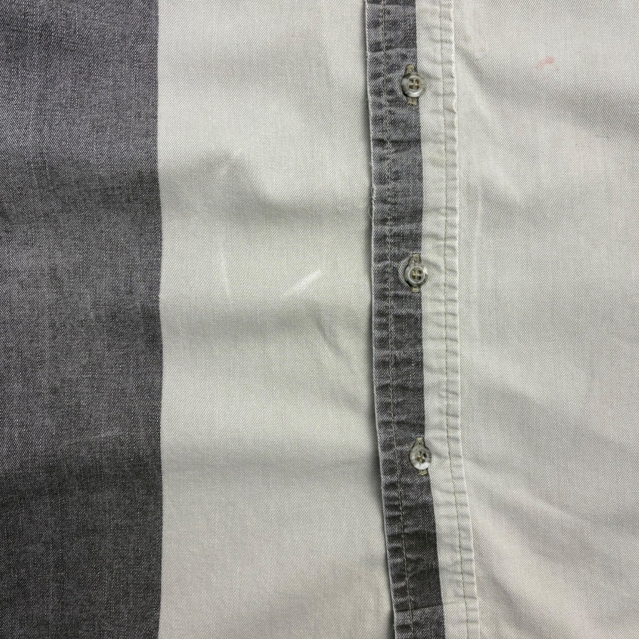 Wrangler Authentic Western Wear Vertical Stripe Button Up Navy/Light Blue