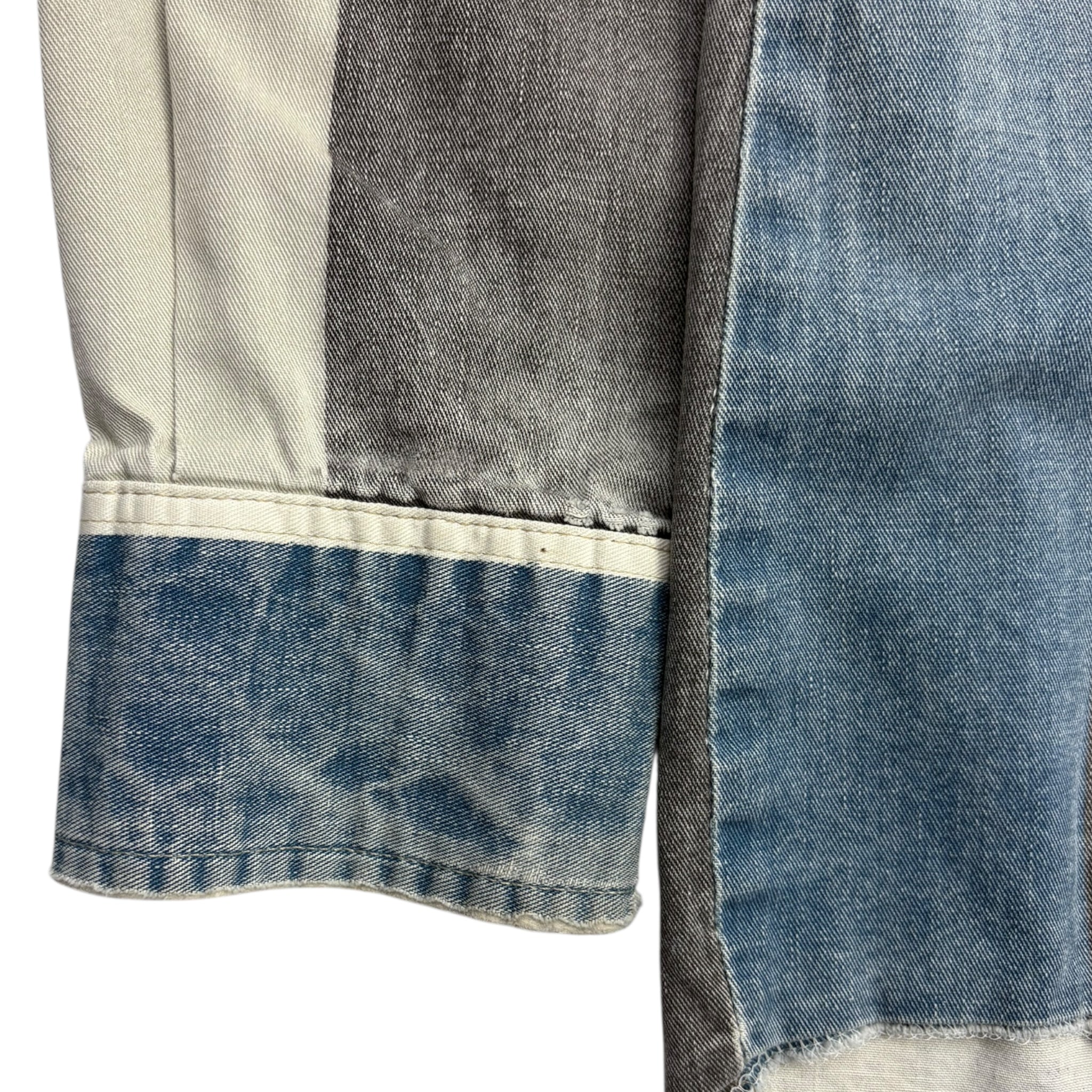 Wrangler Authentic Western Wear Vertical Stripe Button Up Navy/Light Blue
