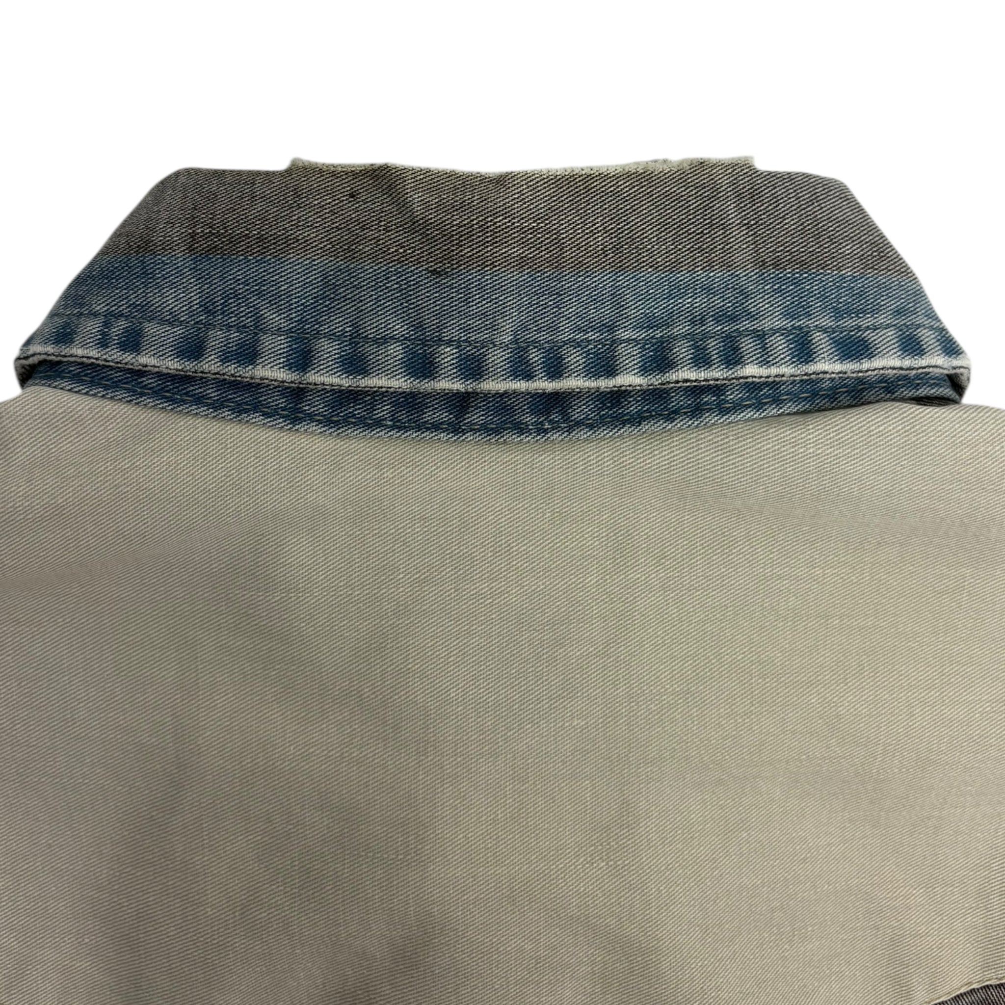 Wrangler Authentic Western Wear Vertical Stripe Button Up Navy/Light Blue