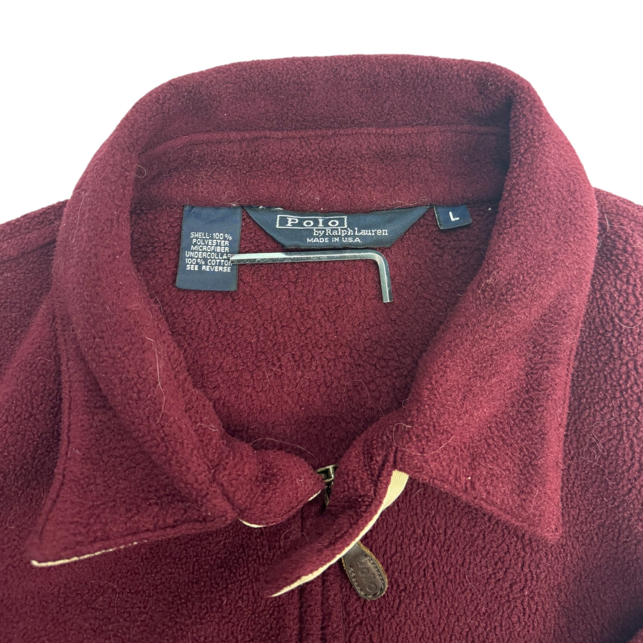 Vintage Polo Ralph Lauren Fleece Zip Up Maroon