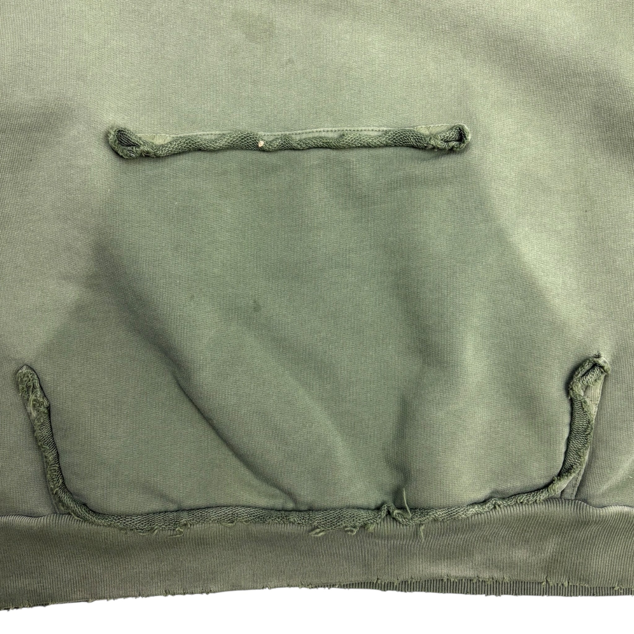 Balenciaga Tape Type Ripped Pock Hoodie Green