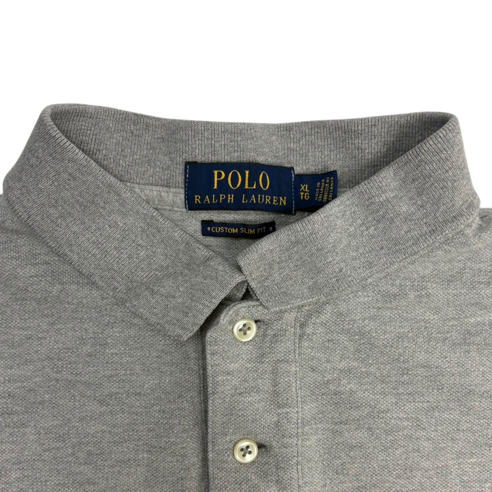 Vintage Polo Ralph Lauren Big Pony Collared Shirt Grey