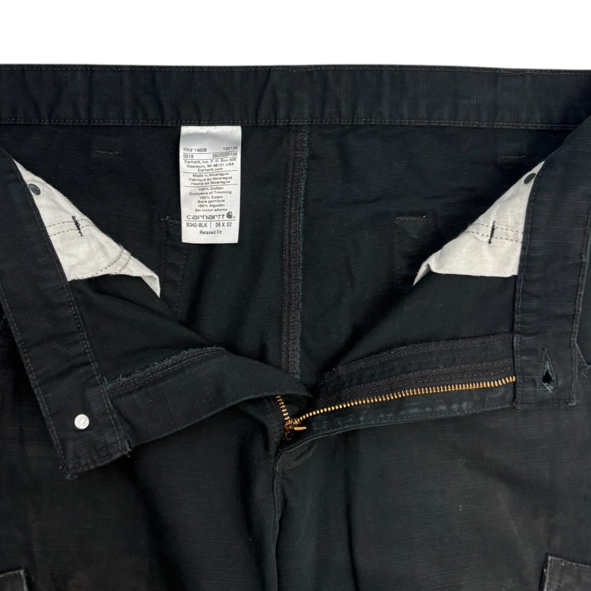 Vintage Black Carhartt Relaxed Fit Cargo Pants