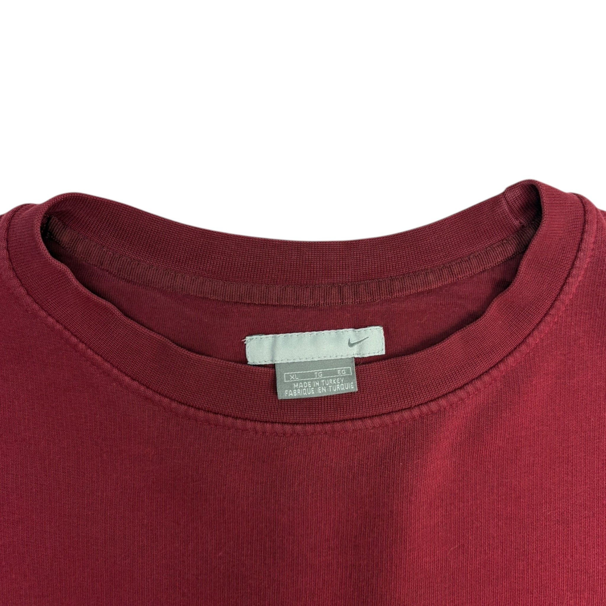 Vintage Y2K Nike Pocket Swoosh Crewneck Red Wine