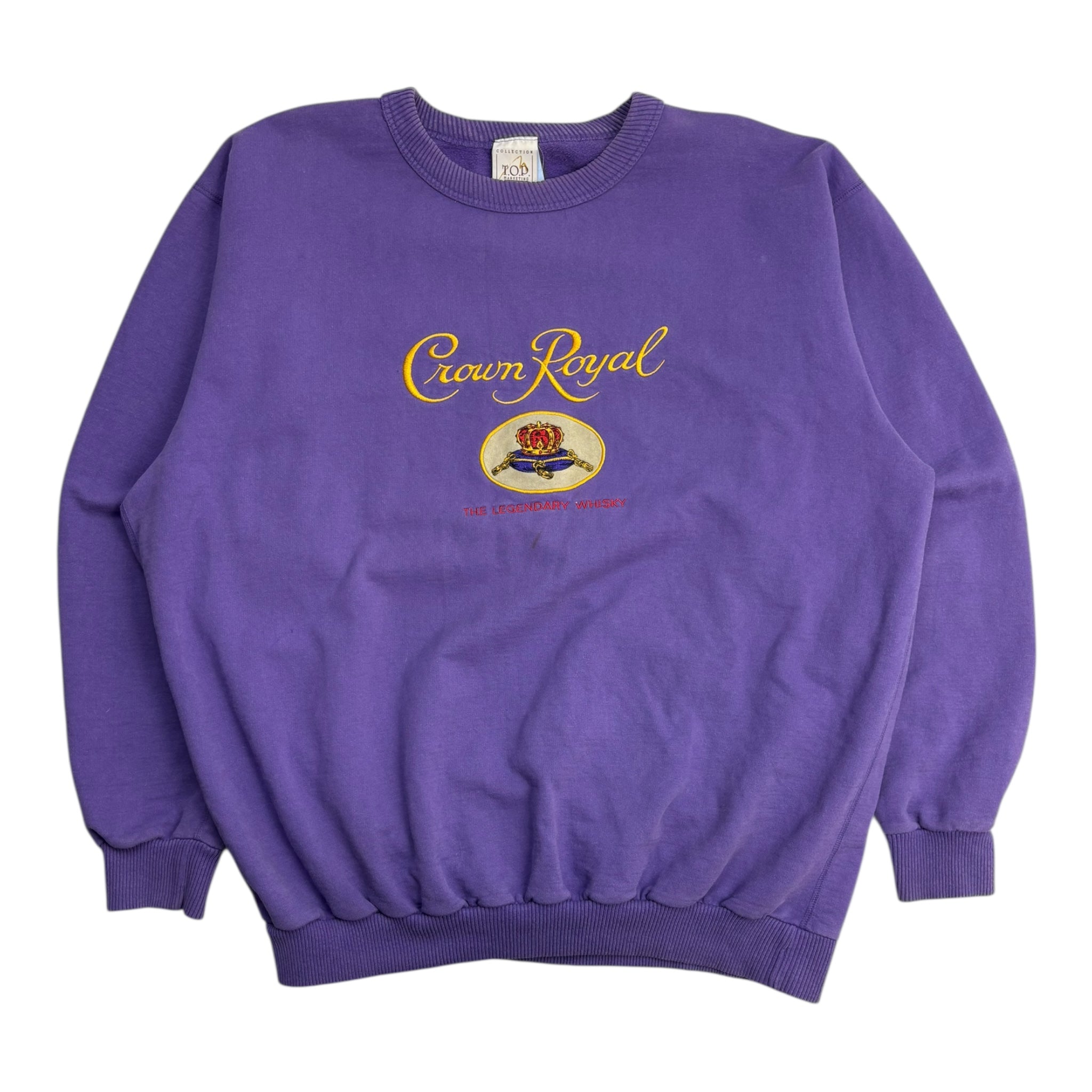 Vintage Crown Royal Whiskey Embroidered Crewneck