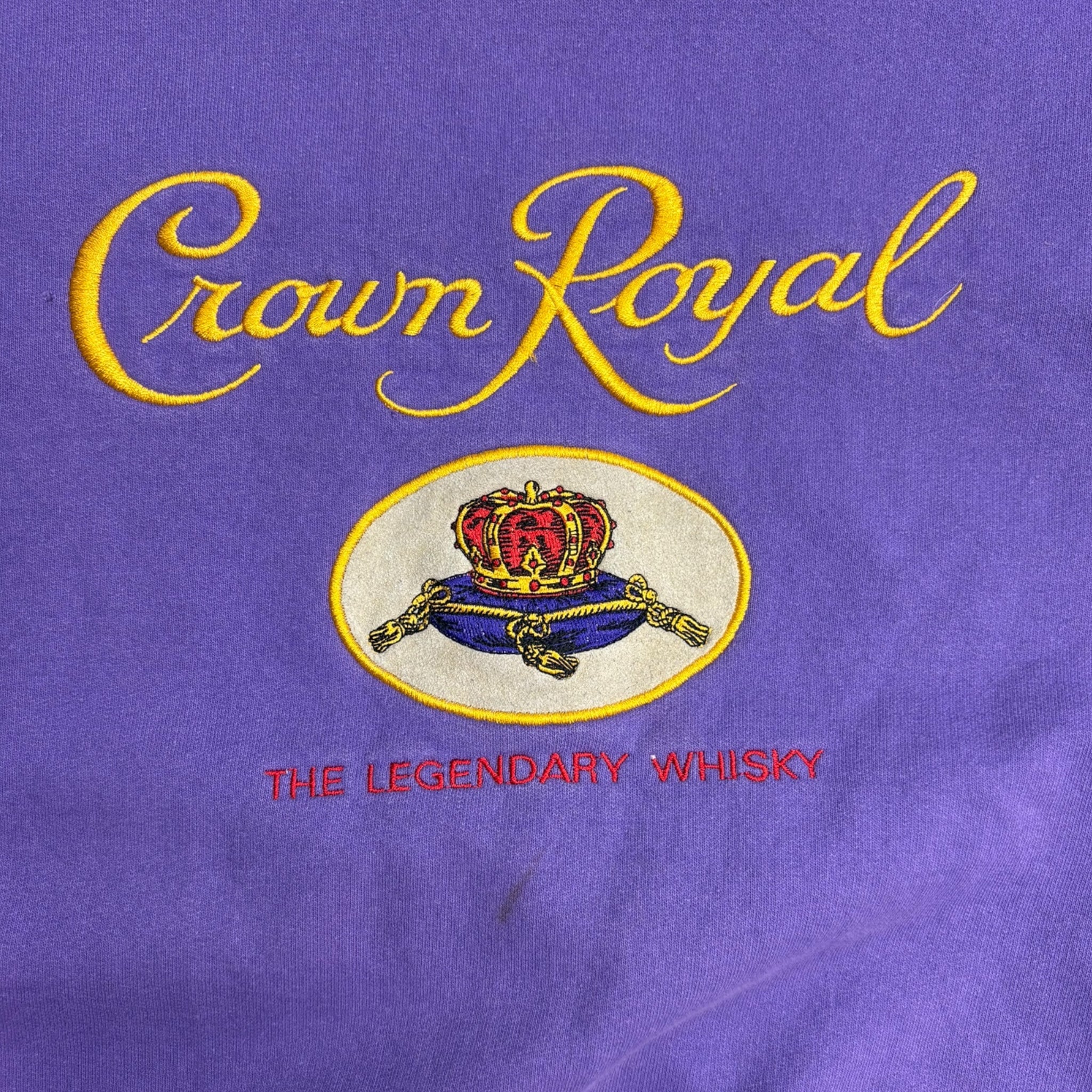 Vintage Crown Royal Whiskey Embroidered Crewneck