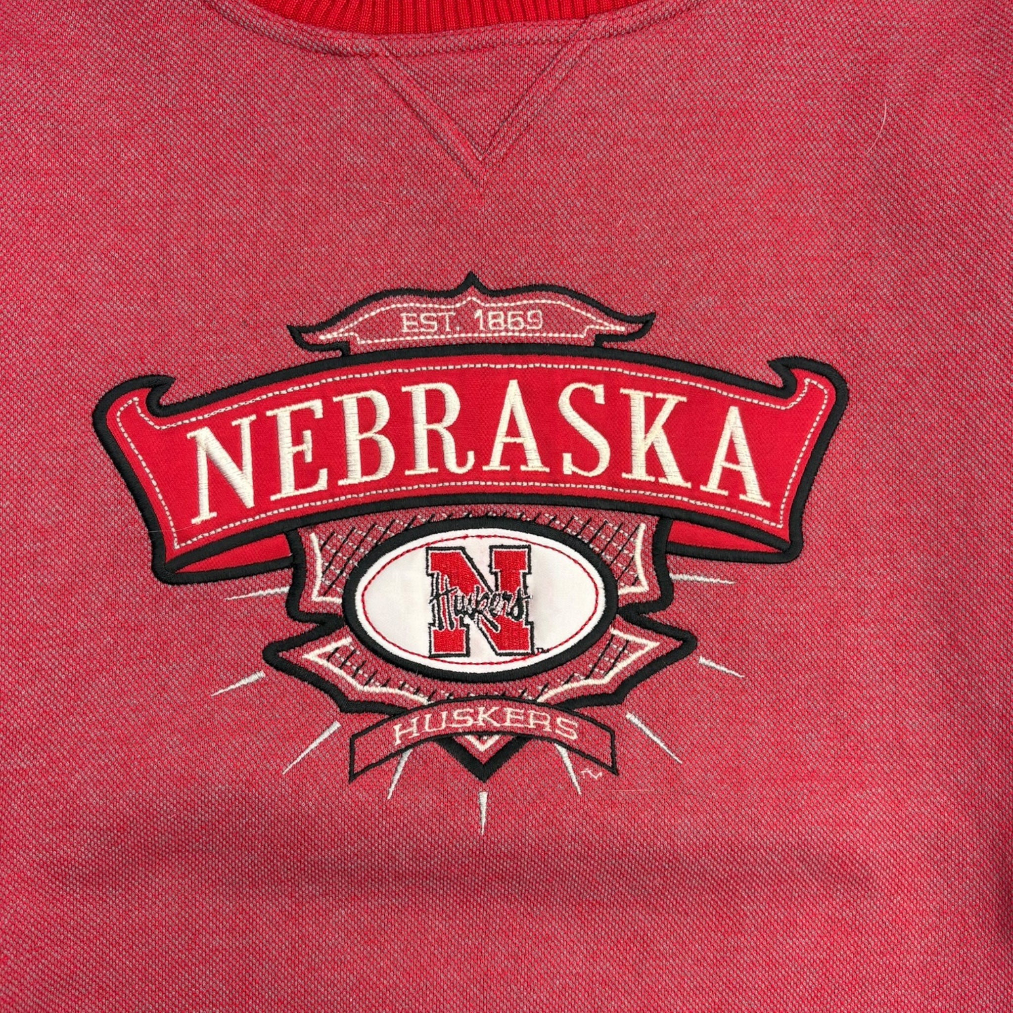Vintage Nebraska Huskers Embroidered Crewneck