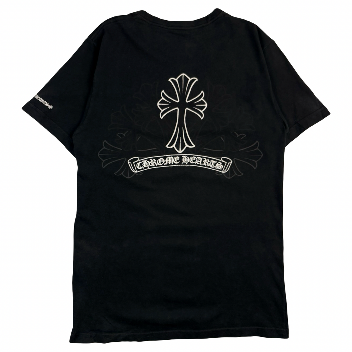 Chrome Hearts Cemetery Cross Scroll Pocket T-Shirt