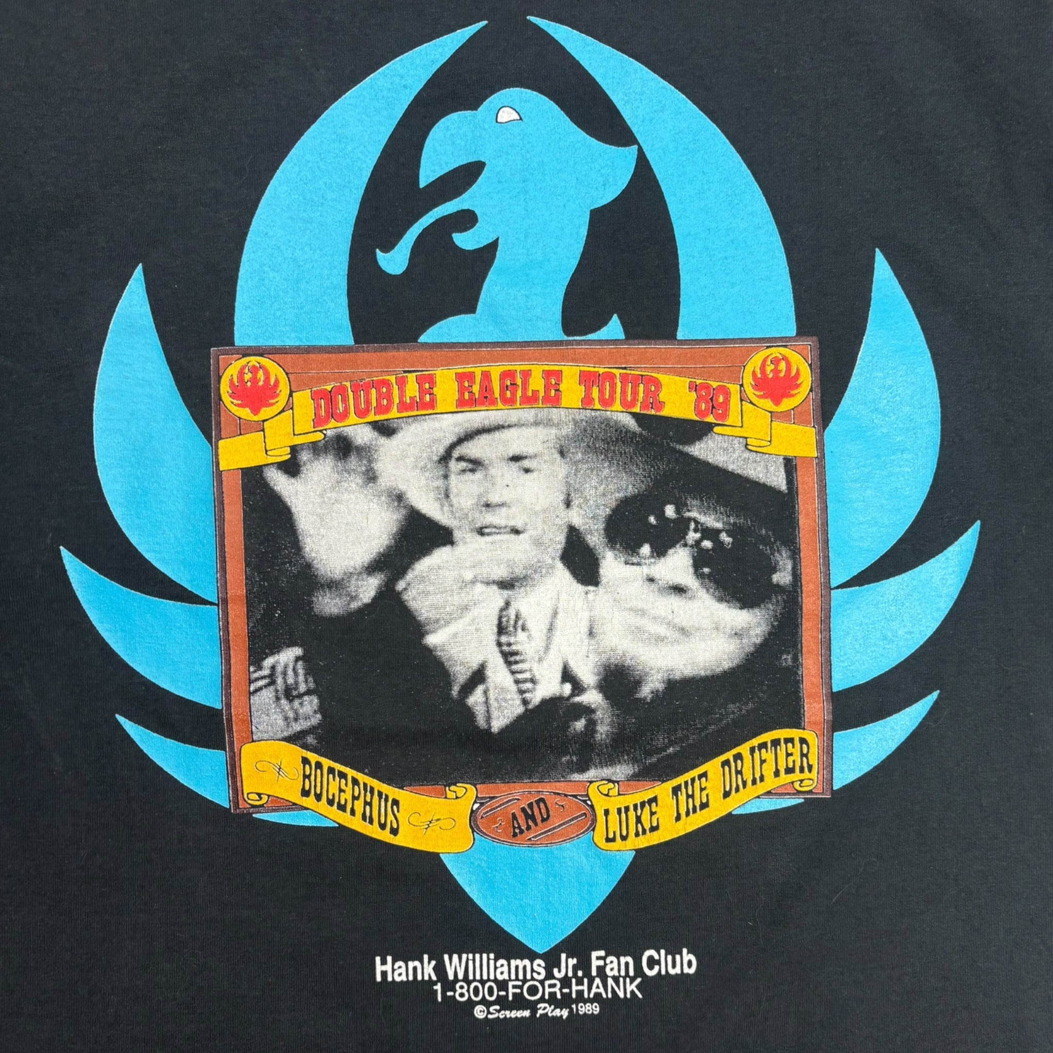 1989 Hank Williams Jr. Double Eagle Tour T-Shirt