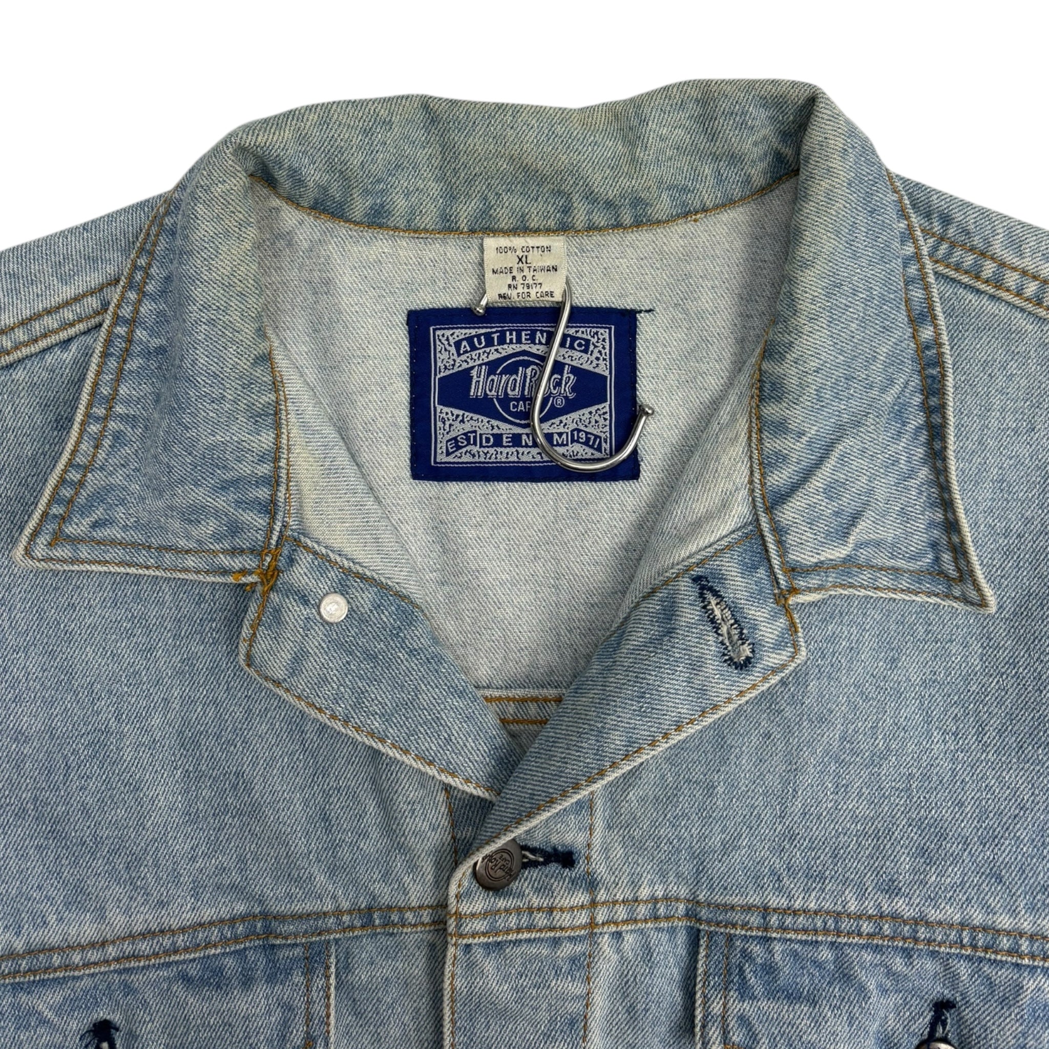 Vintage Hard Rock Cafe Embroidered Denim Jacket