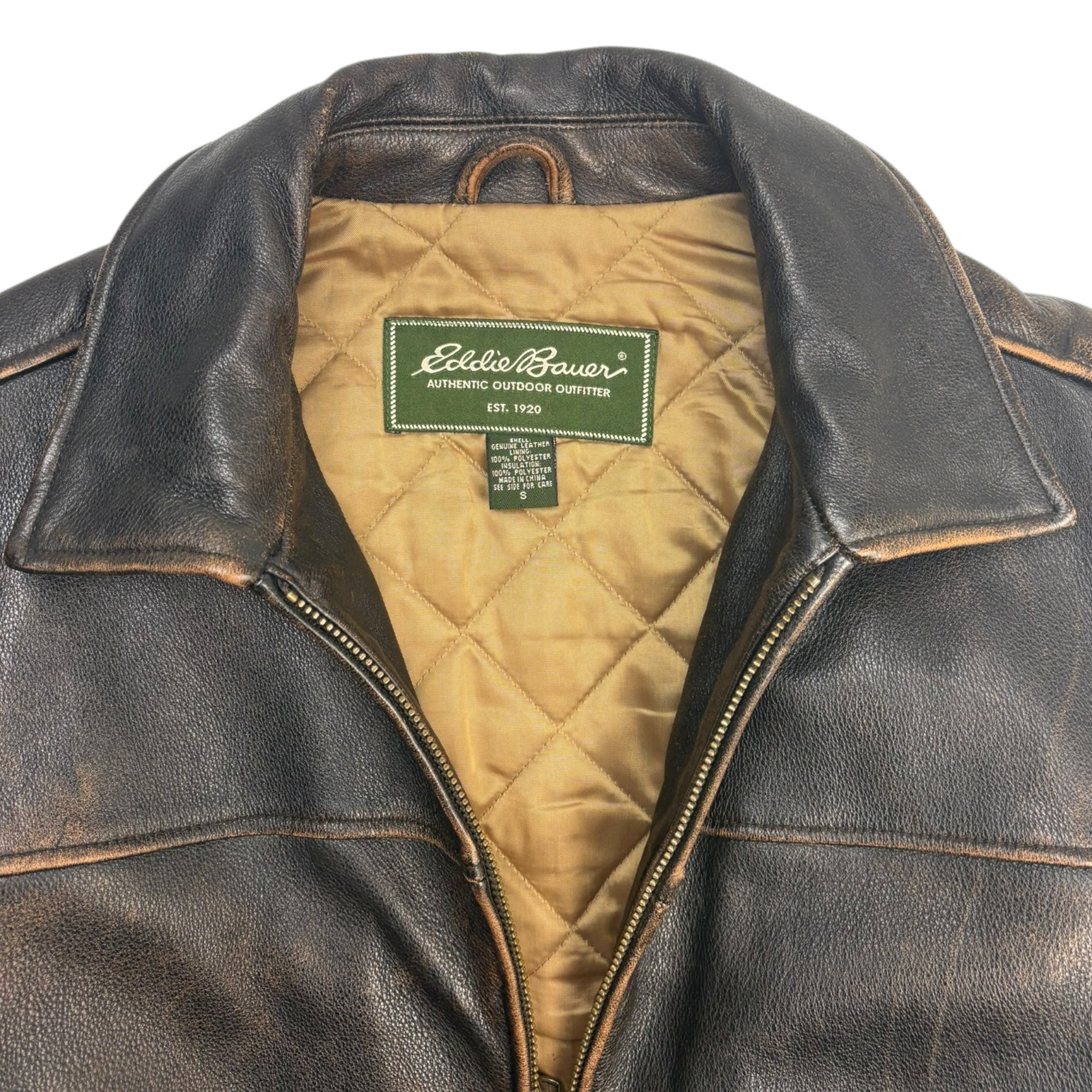 Vintage Eddie Bauer Faded Leather Jacket