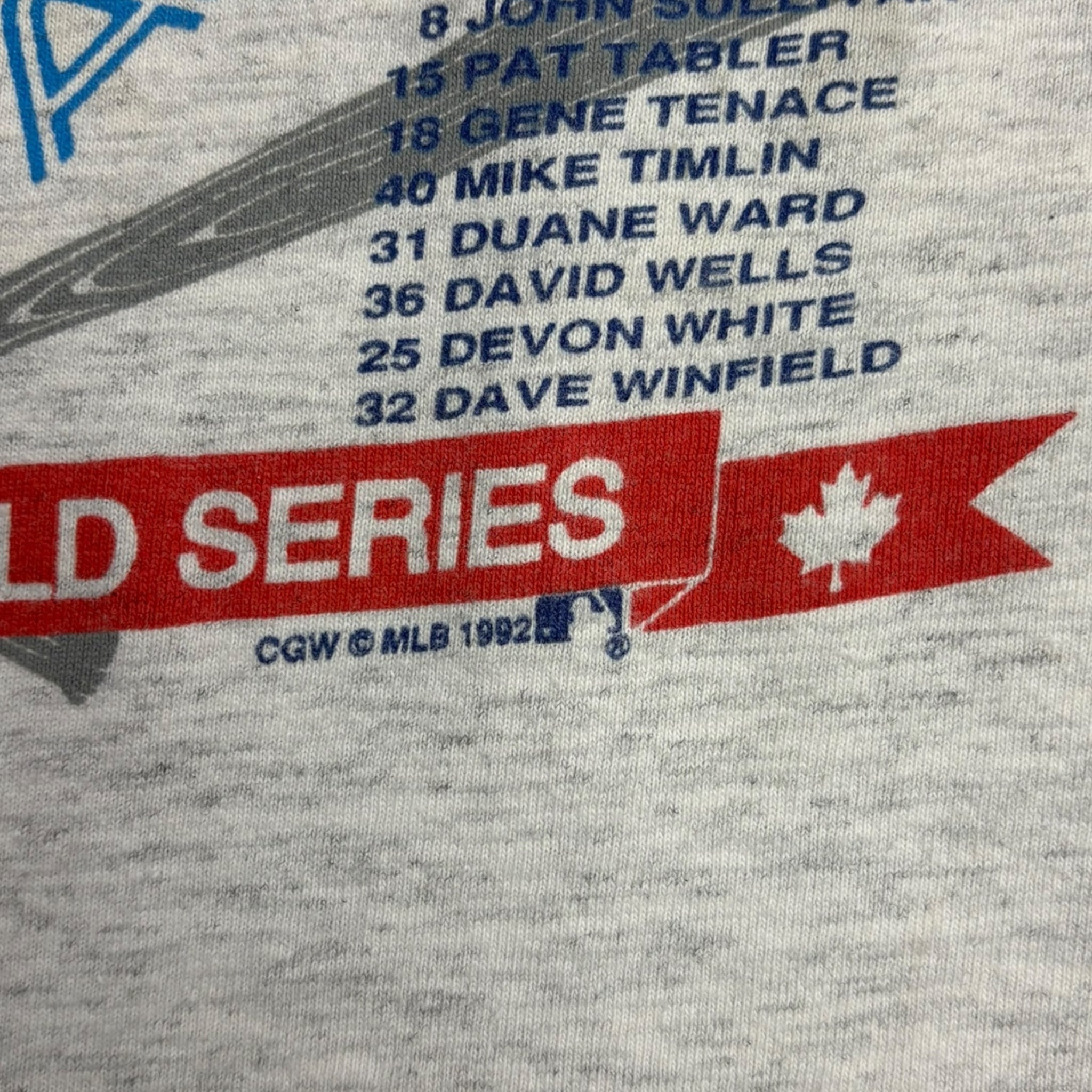 1992 MLB Toronto Blue Jays World Series Champions T-Shirt
