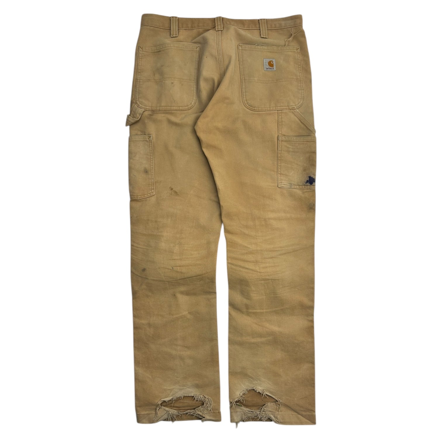 Beige Carhartt Relaxed Fit Double Knee Pants