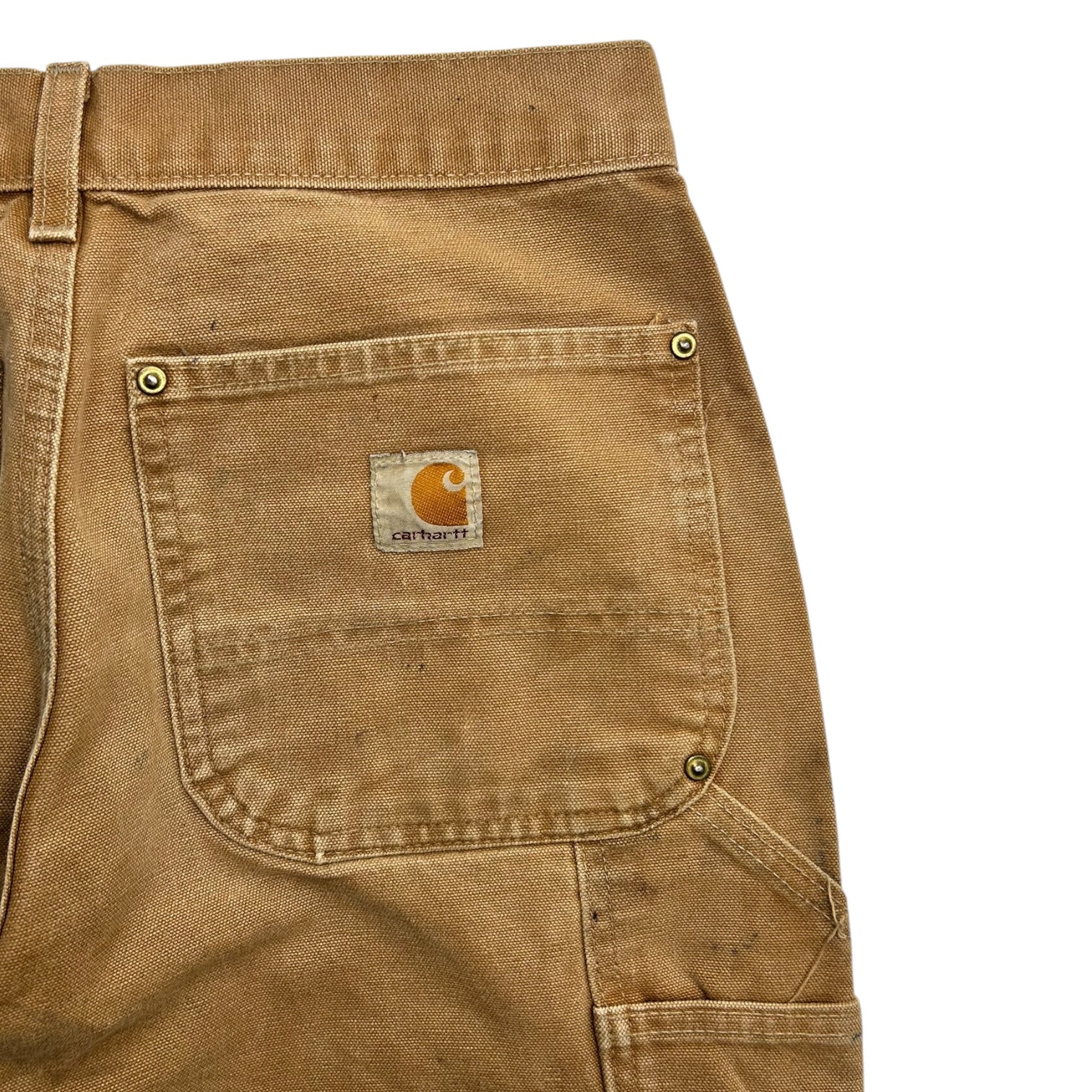 Beige Carhartt Relaxed Fit Double Knee Pants