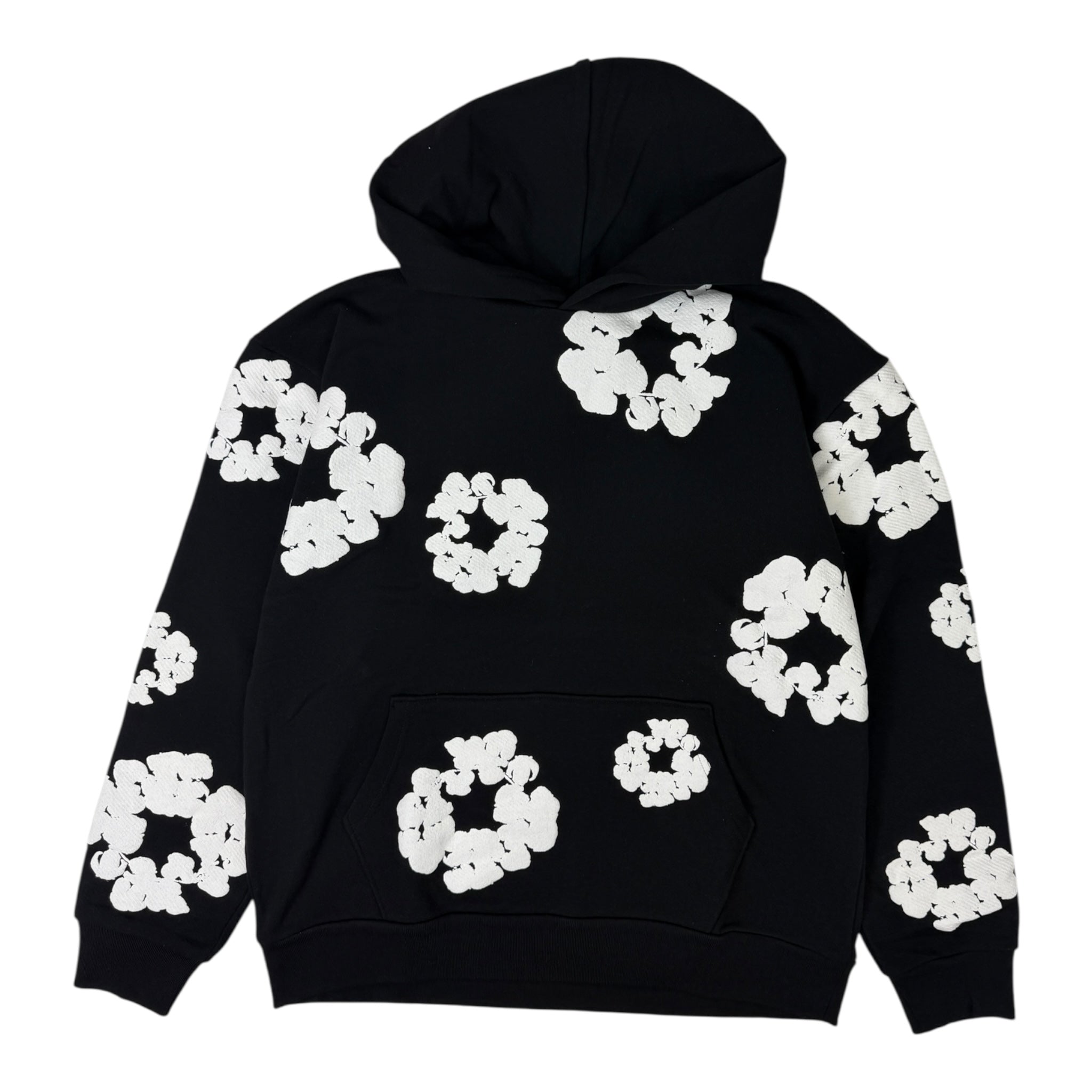 Denim Tears The Cotton Wreath Hoodie Black / White