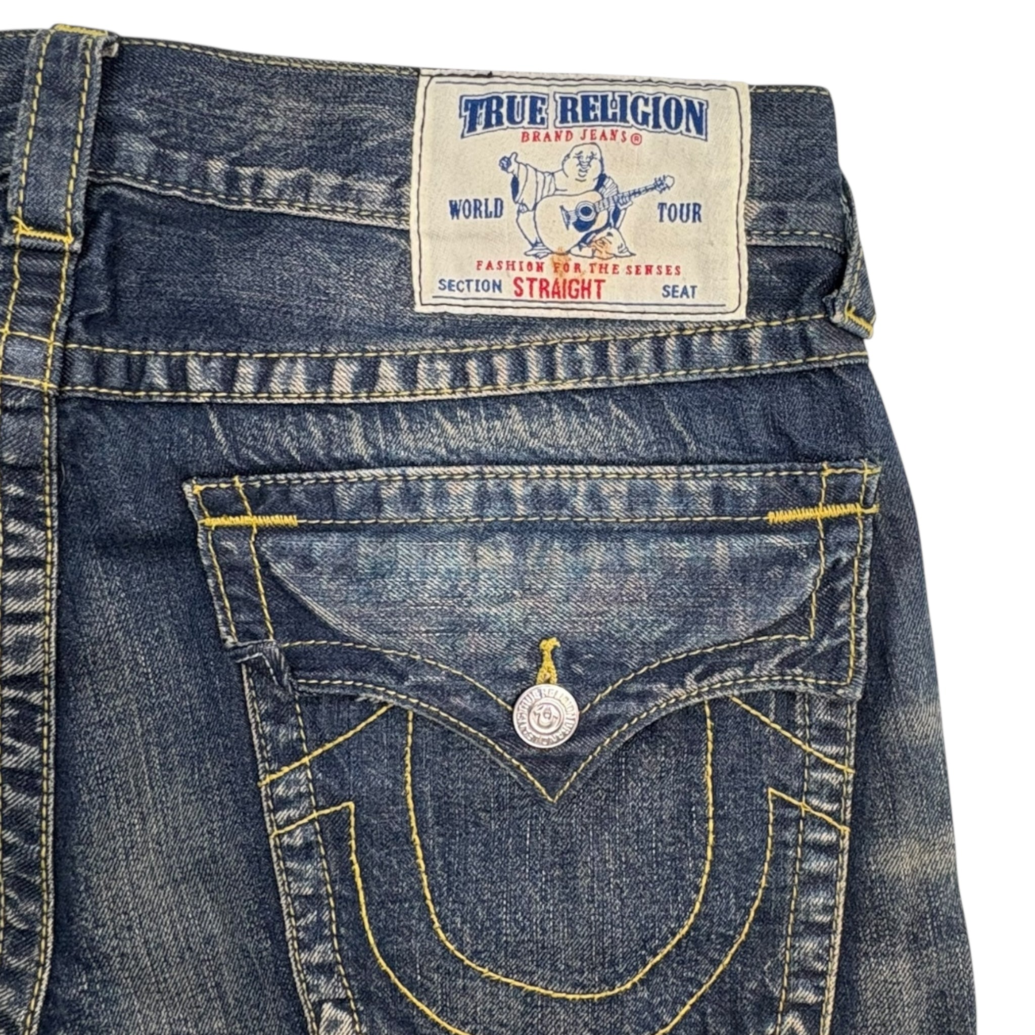 Vintage True Religion Straight Fit Ripped Denim Pant