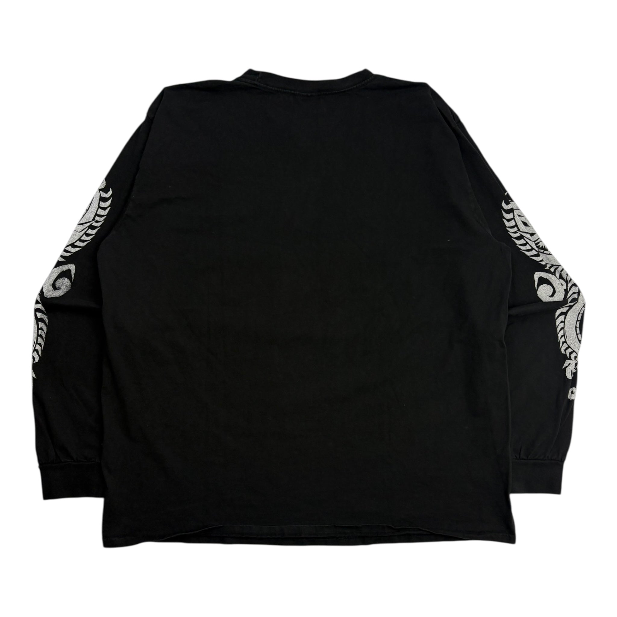 Stussy Dragons Pigment Dyed Long Sleeve Black