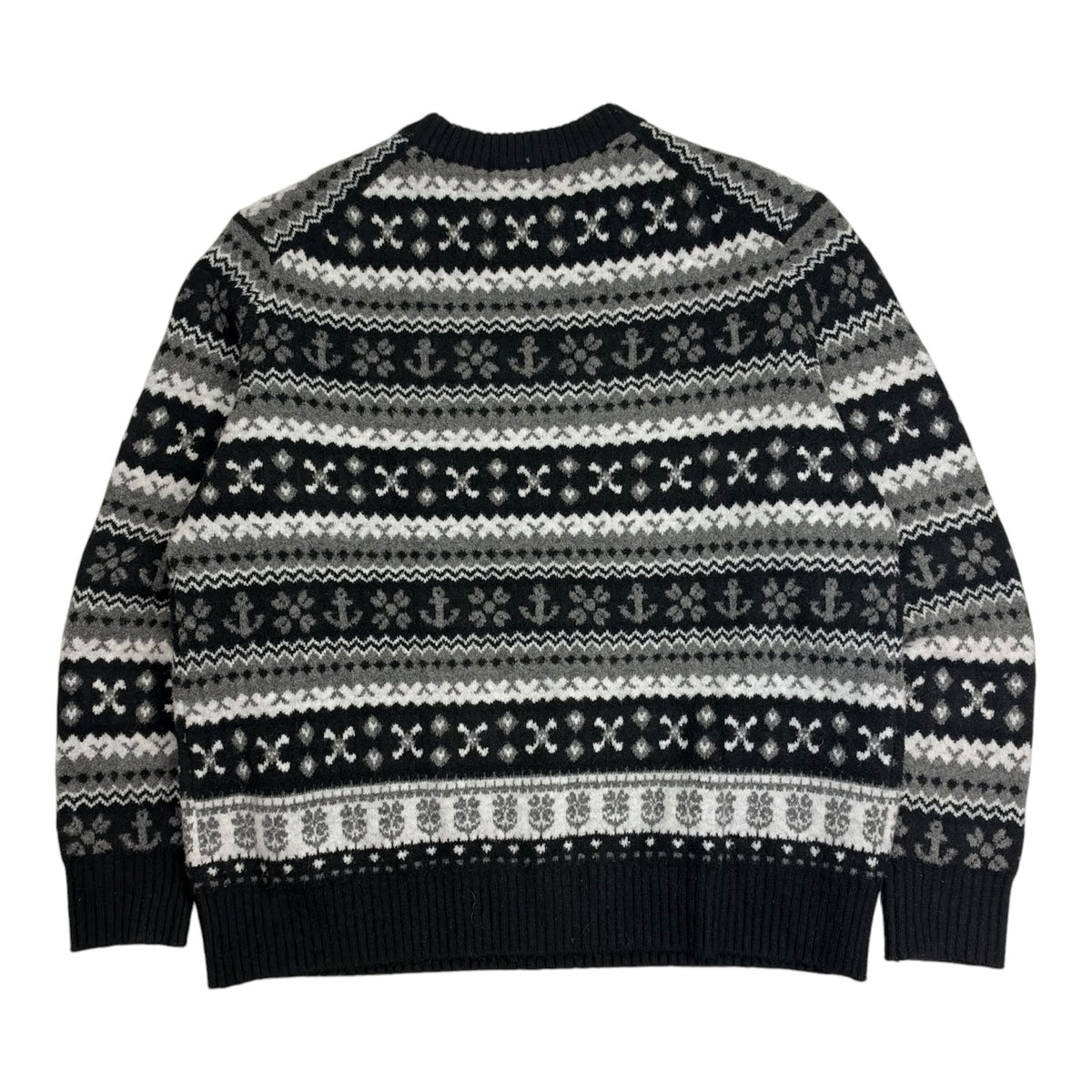 Uniqlo x JW Anderson Souffle Yarn Fair Isle / Anchor Pattern Crewneck Sweater