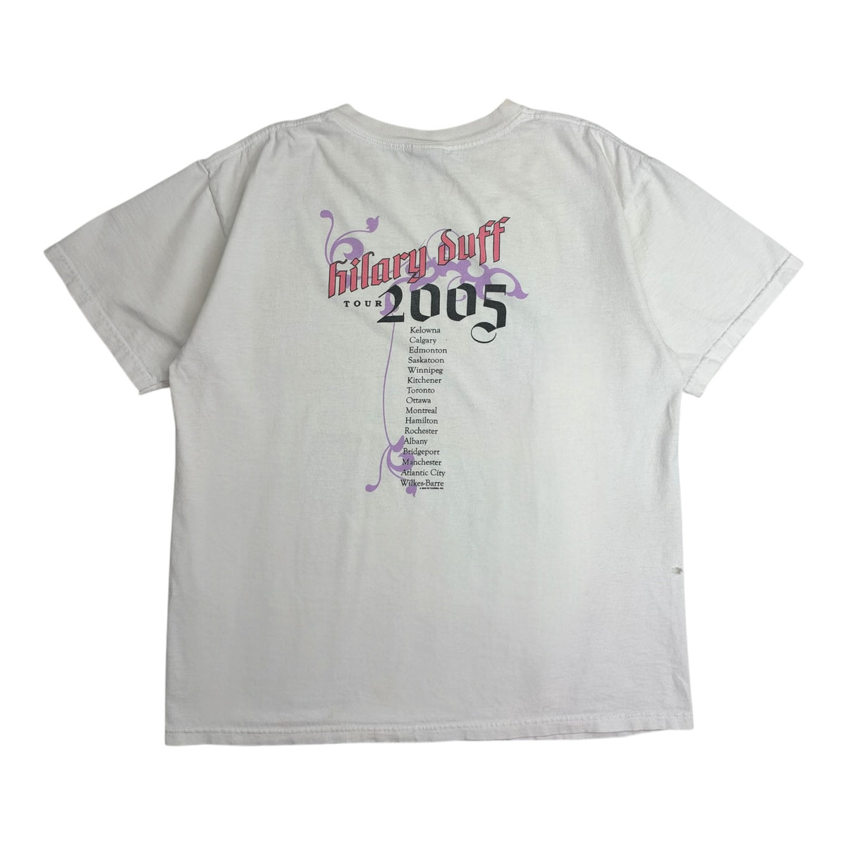 2005 Hillary Duff Tour Tee White