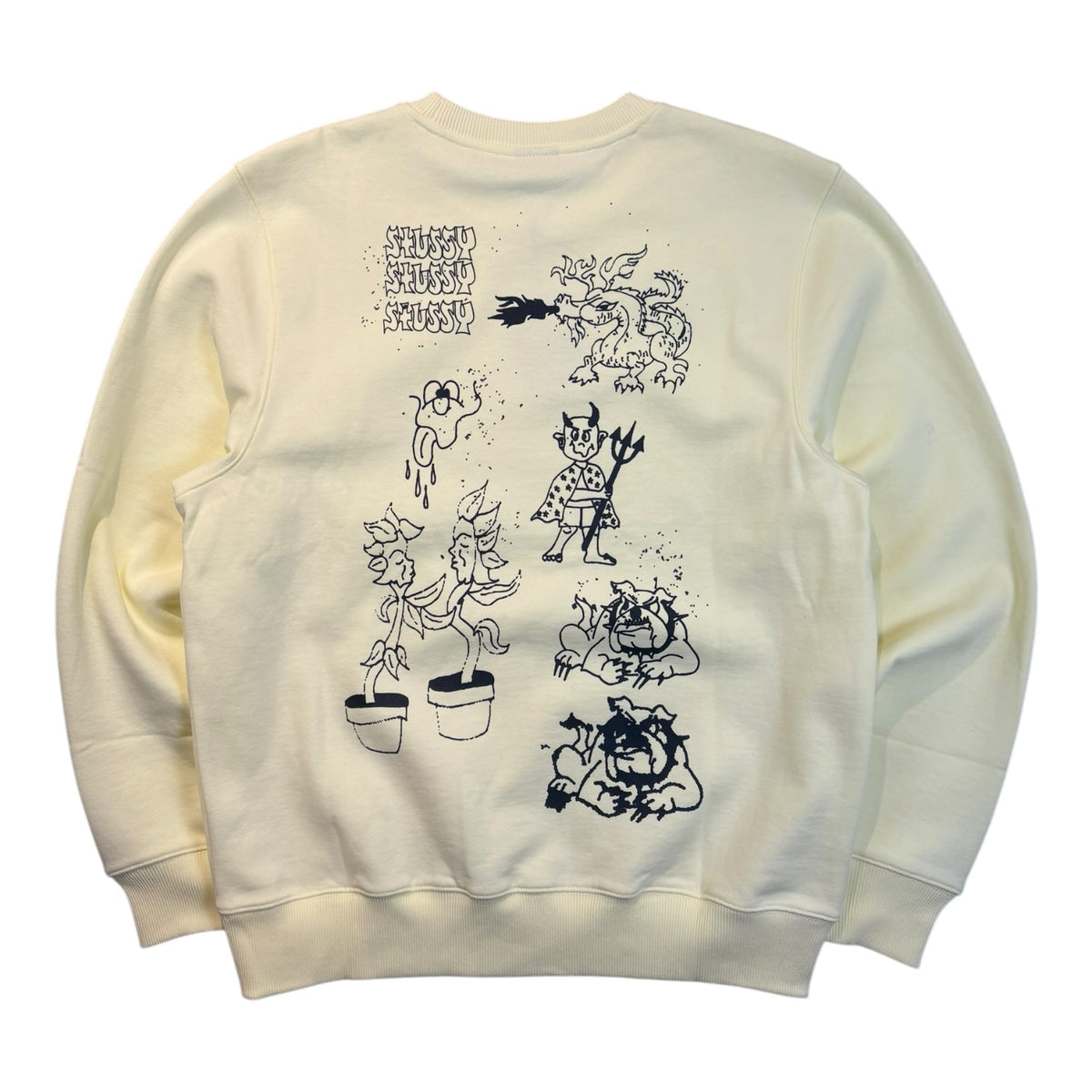 Stussy Bad Dreams Crewneck Pale Yellow