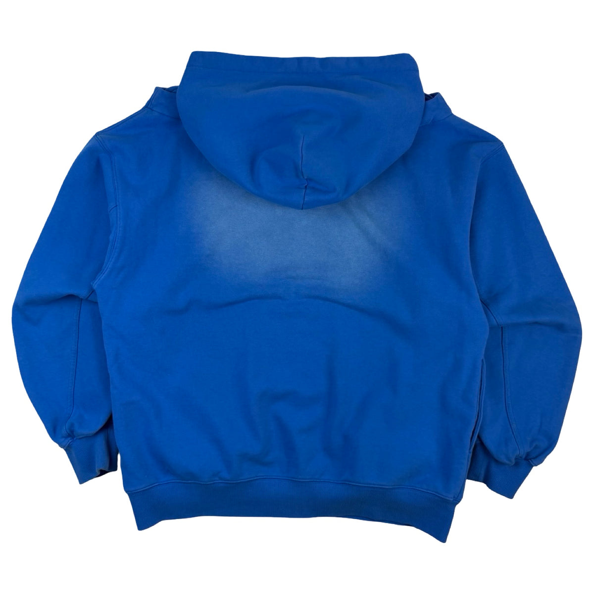We11done Boat-Neck Hooded Sweatshirt Washed Blue