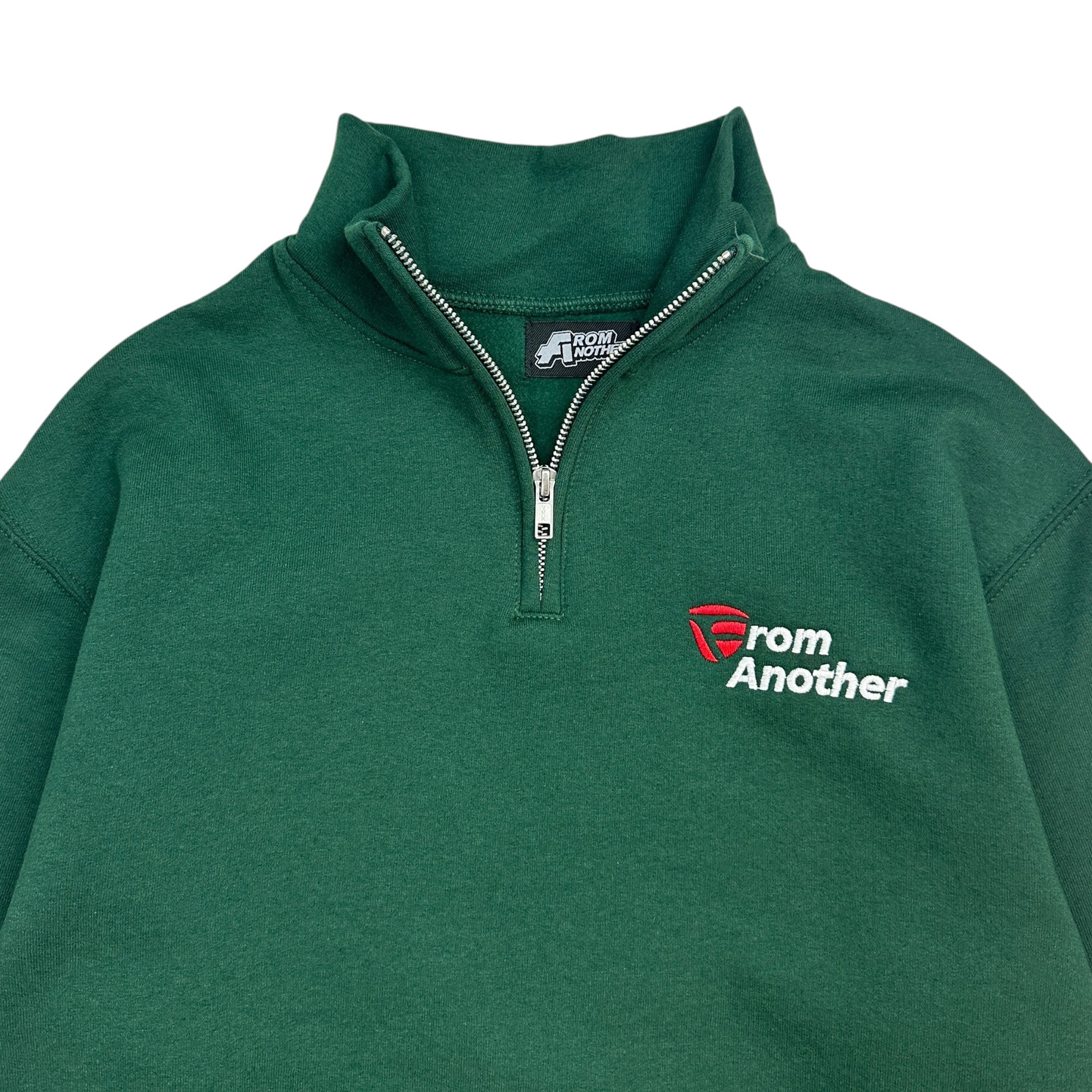 From Another Golf 1/4 Zip Sweater Forest Green