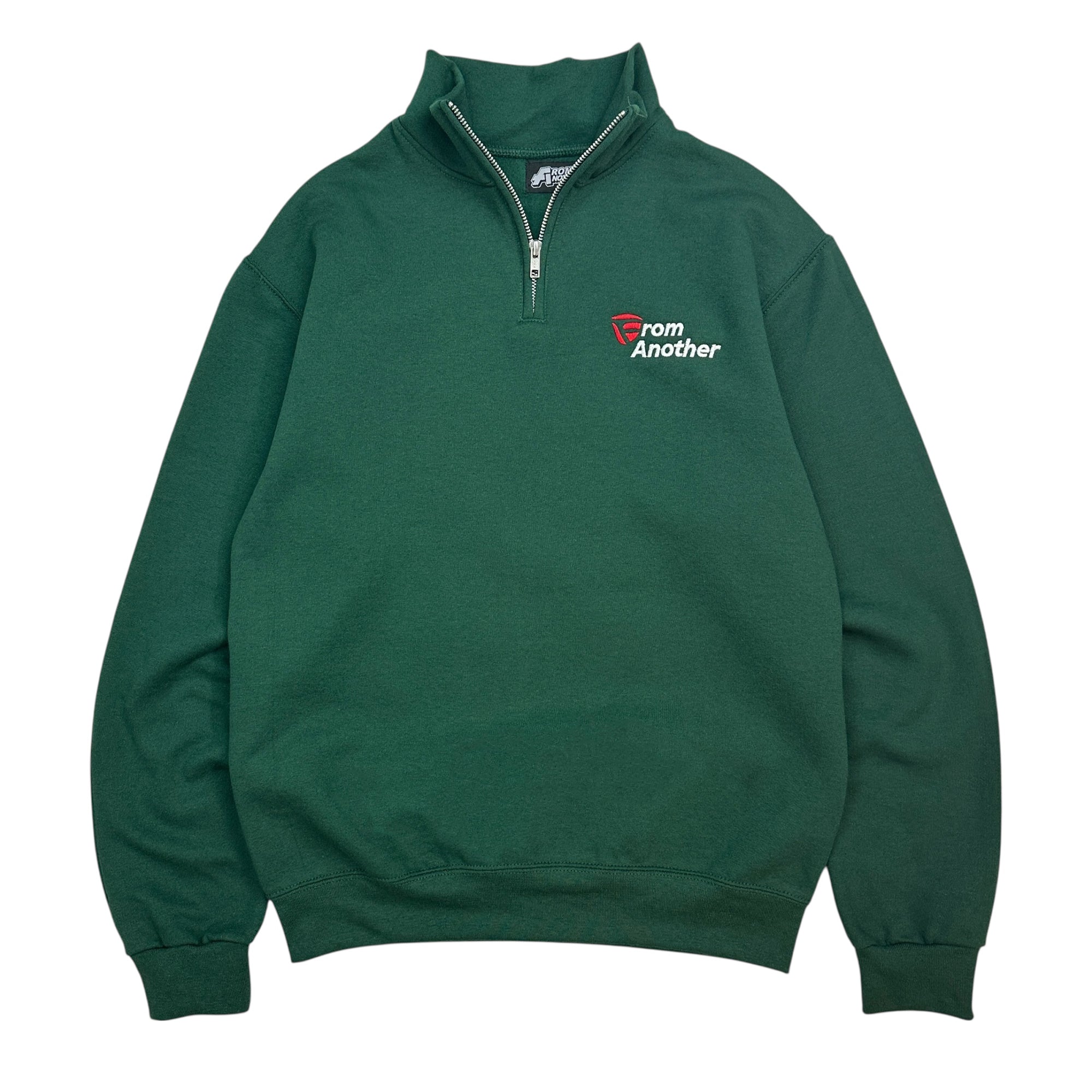 From Another Golf 1/4 Zip Sweater Forest Green