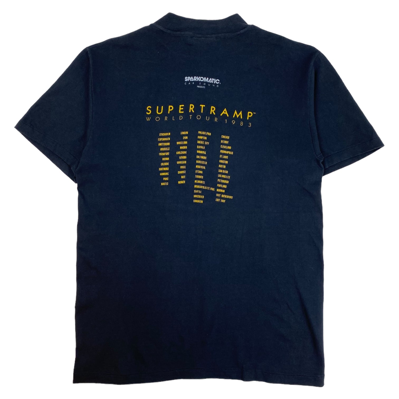 1983 Black Super Tramp '83 World Tour T-Shirt