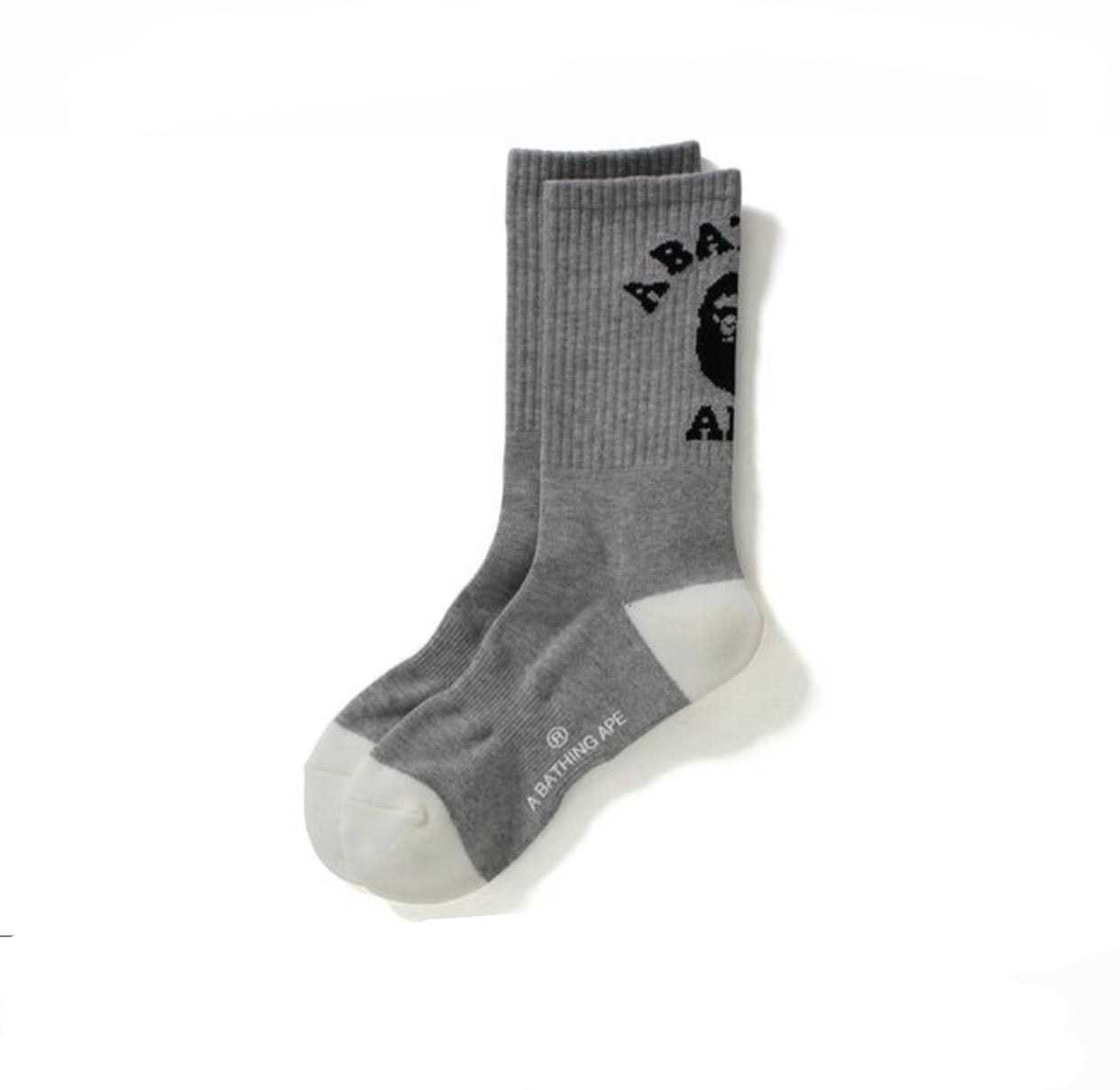 Bape College Socks Grey