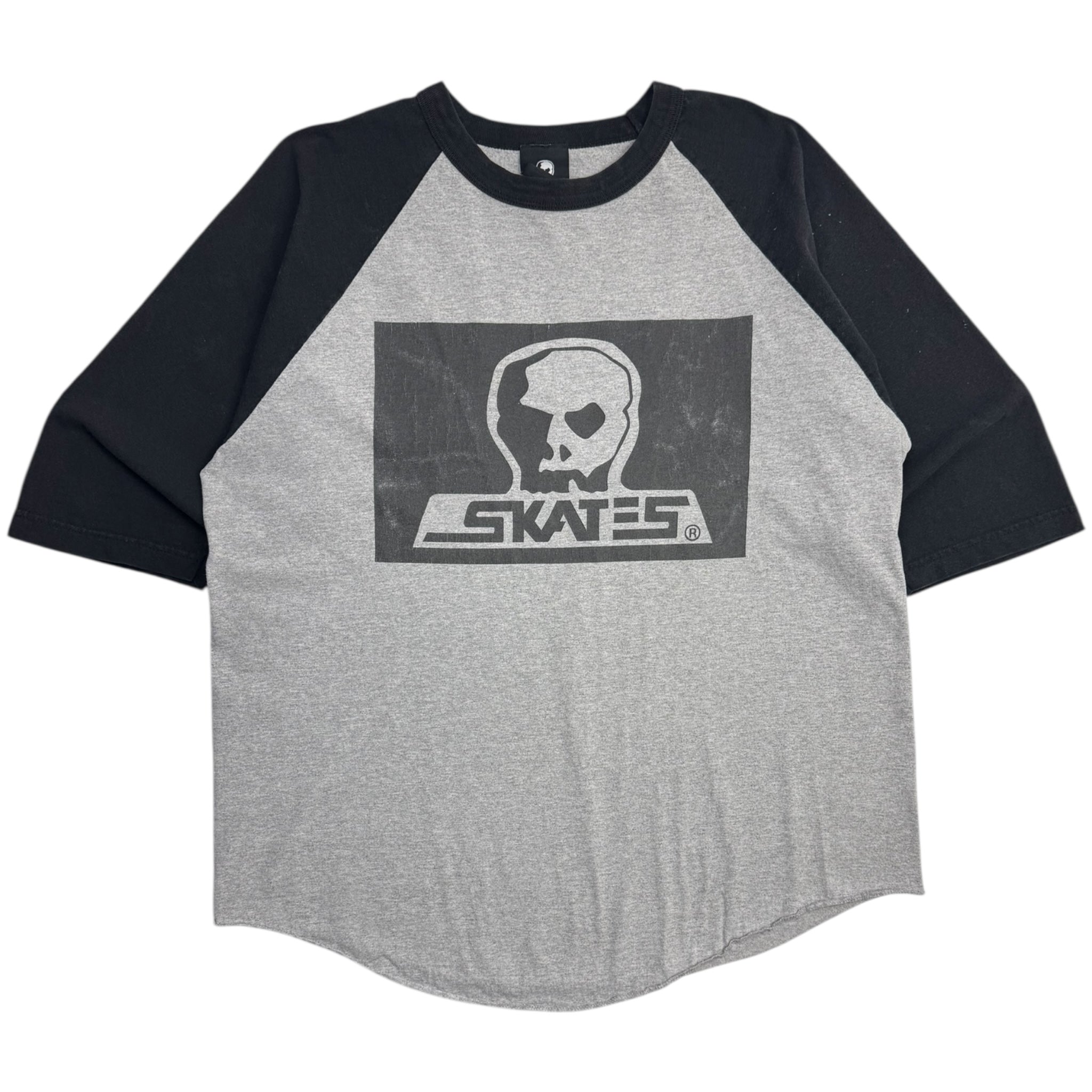 Vintage Skull Skates Raglan Baseball Style Tee