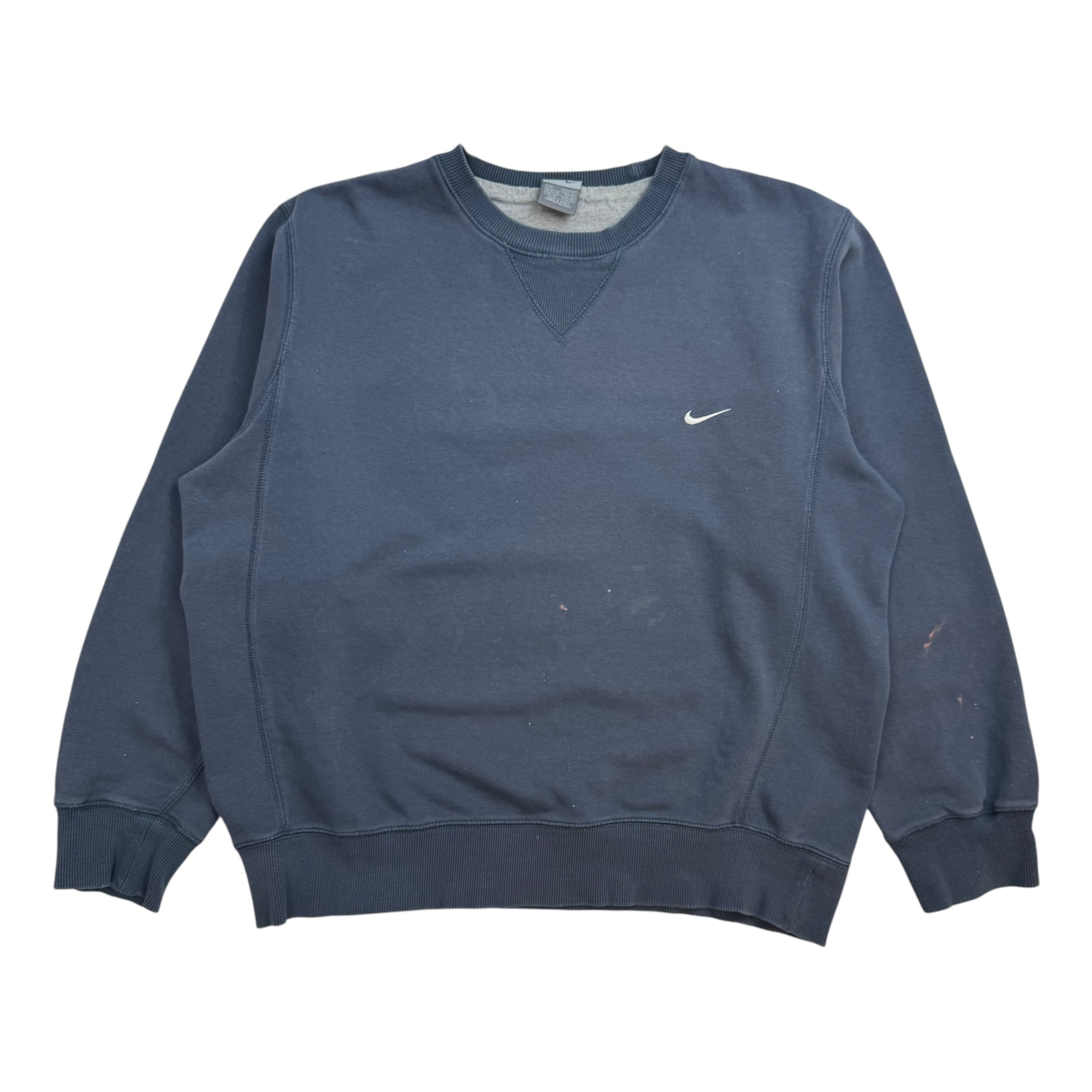 Vintage Nike Mini Swoosh Crewneck Navy Blue