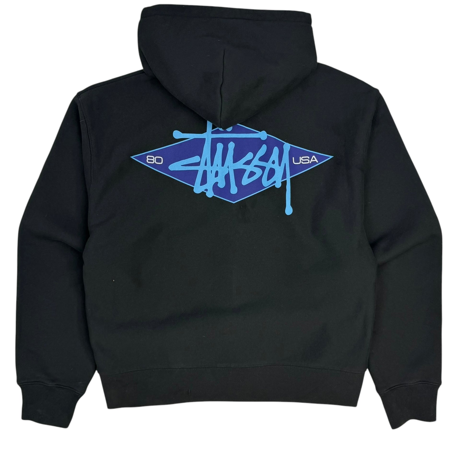 Stussy Basic Diamond Zip Hoodie Black