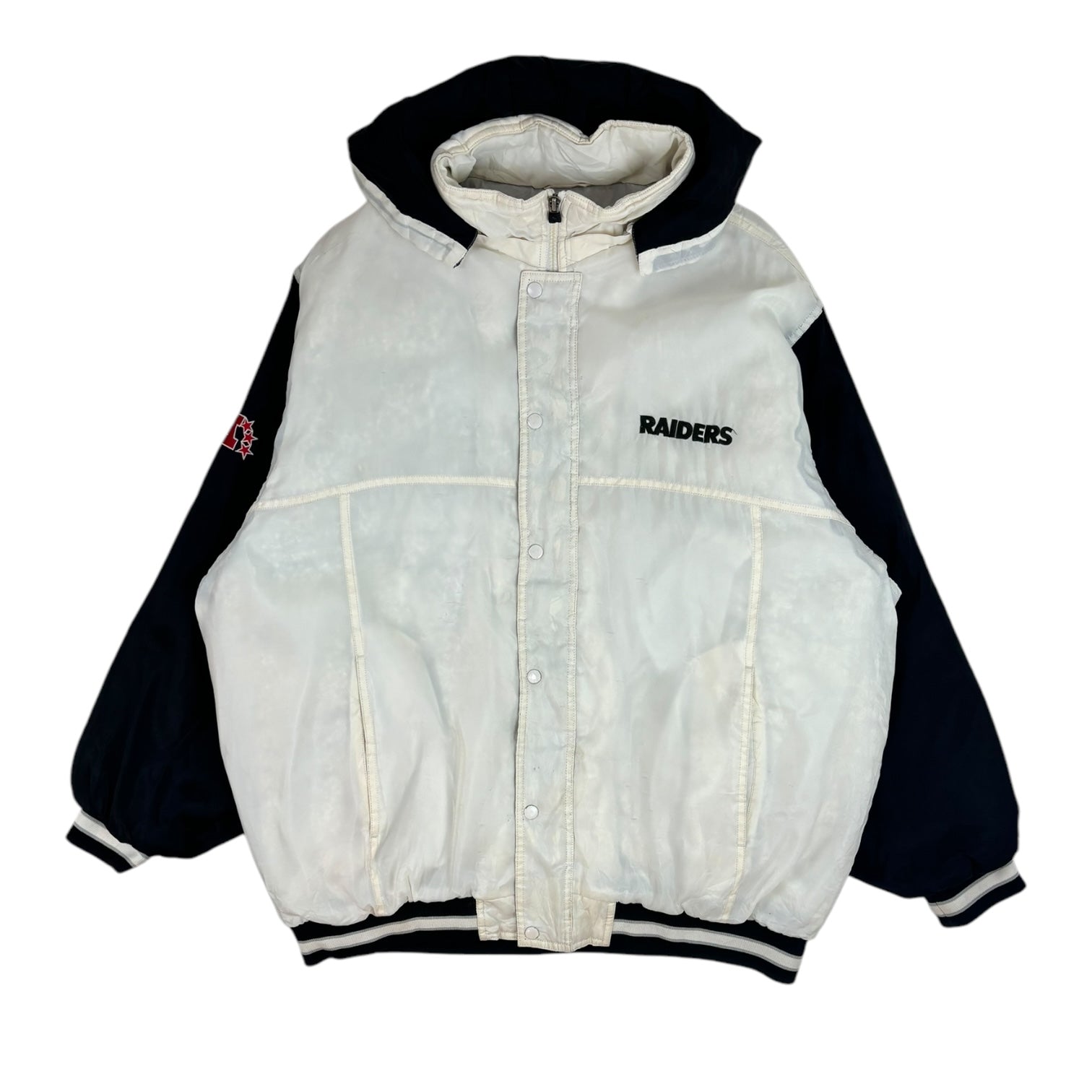 Vintage Reebok Raiders Puffer Jacket White